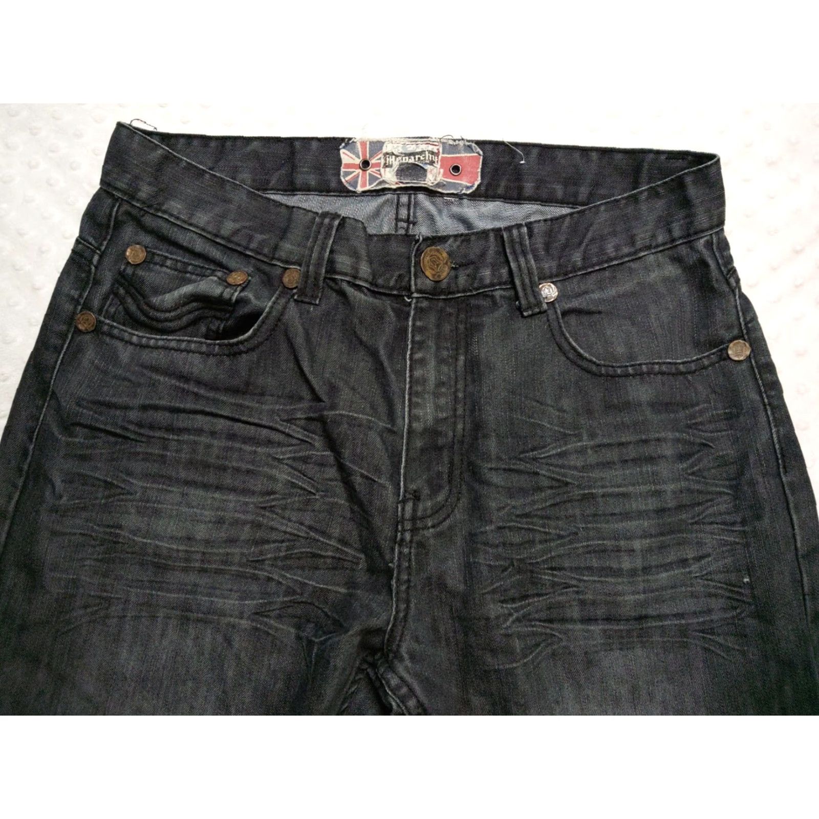 Vintage Monarchy Jeans Men 5-Pocket Denim Dark Wash Straight Blue Cotton Size 32 Vintage Regular Rise Mid 10-12 In Size US 32 / EU 48 - 4 Thumbnail