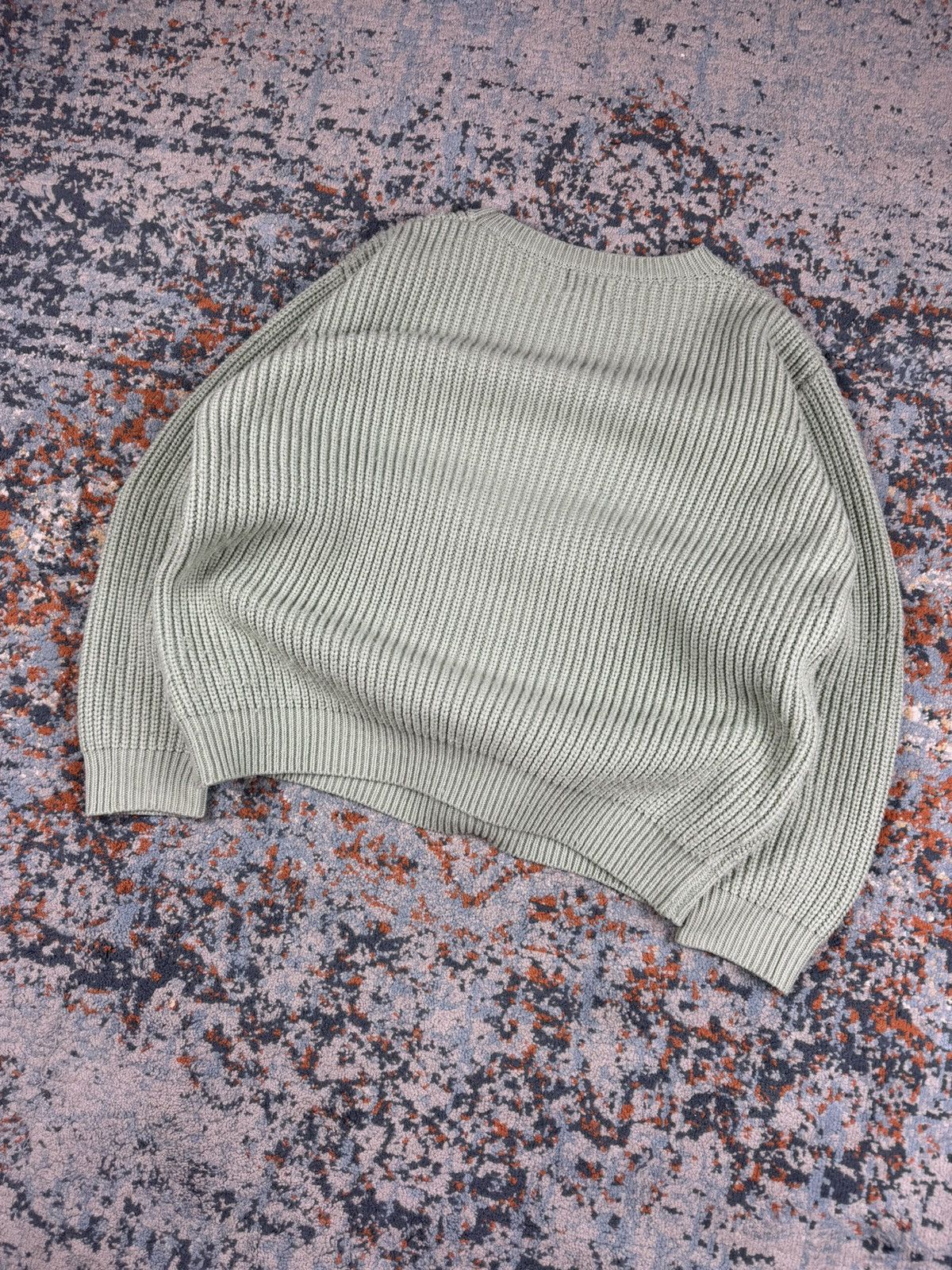 Places + Faces Places + Faces sage green embroidered spellout sweater knit Size US S / EU 44-46 / 1 - 2 Thumbnail