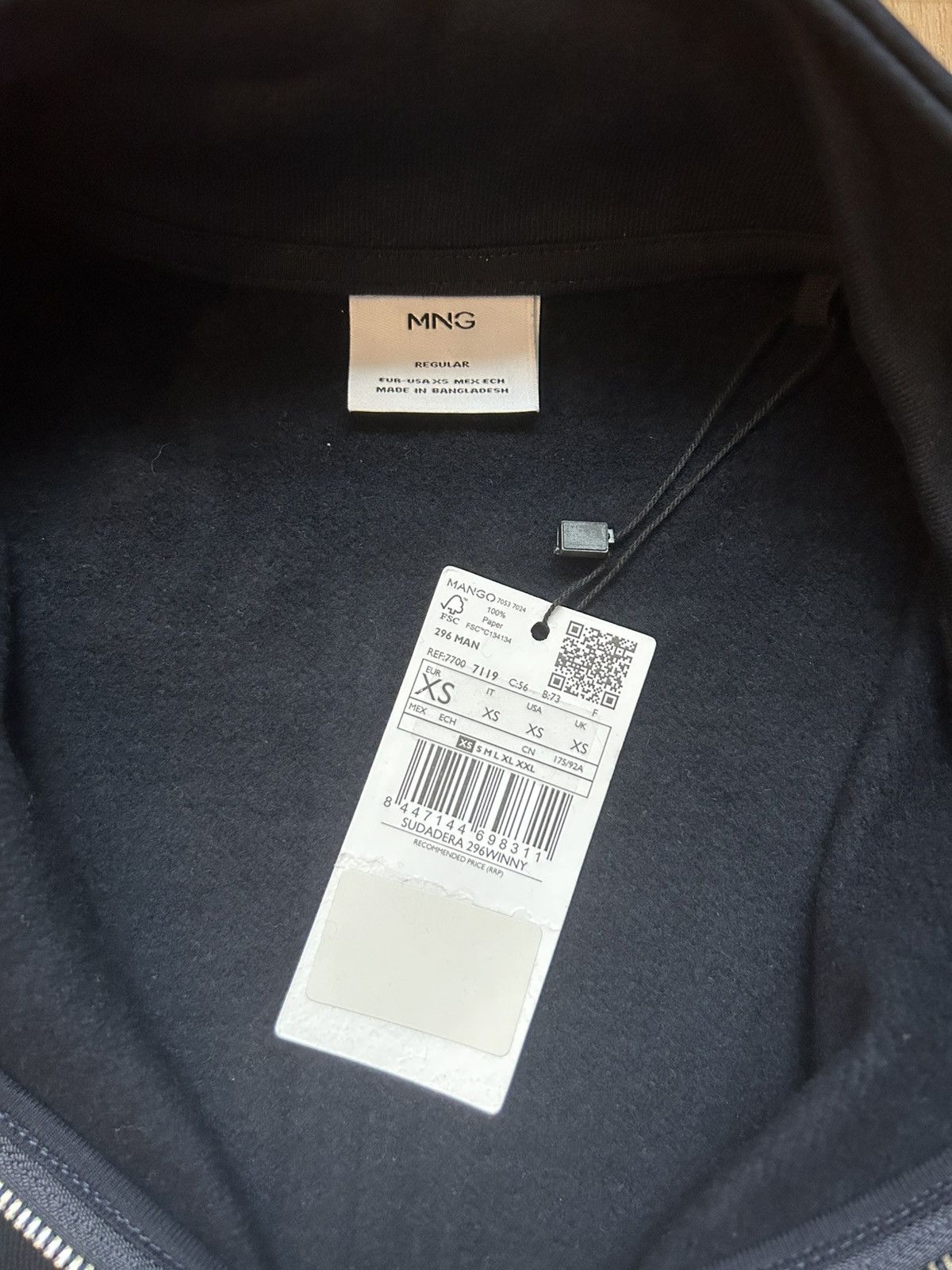 Mango Half Zip Sweatshirt in Dark Navy Size US XS / EU 42 / 0 - 3 Thumbnail