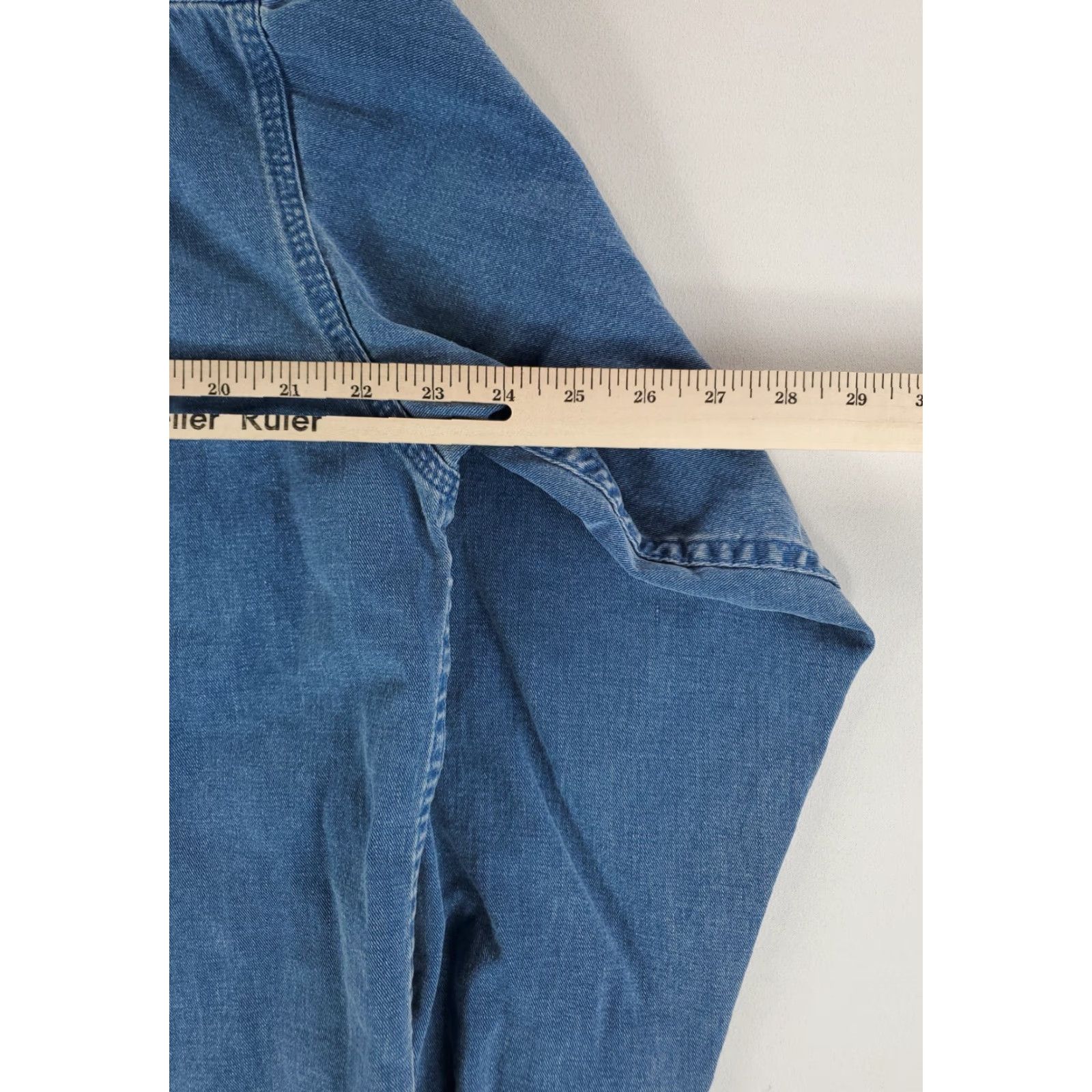 Eddie Bauer VINTAGE Eddie Bauer Denim Shirt Elkhorn Button Up Blue Made USA Mens XL Tall 90s Size US XL / EU 56 / 4 - 6 Thumbnail