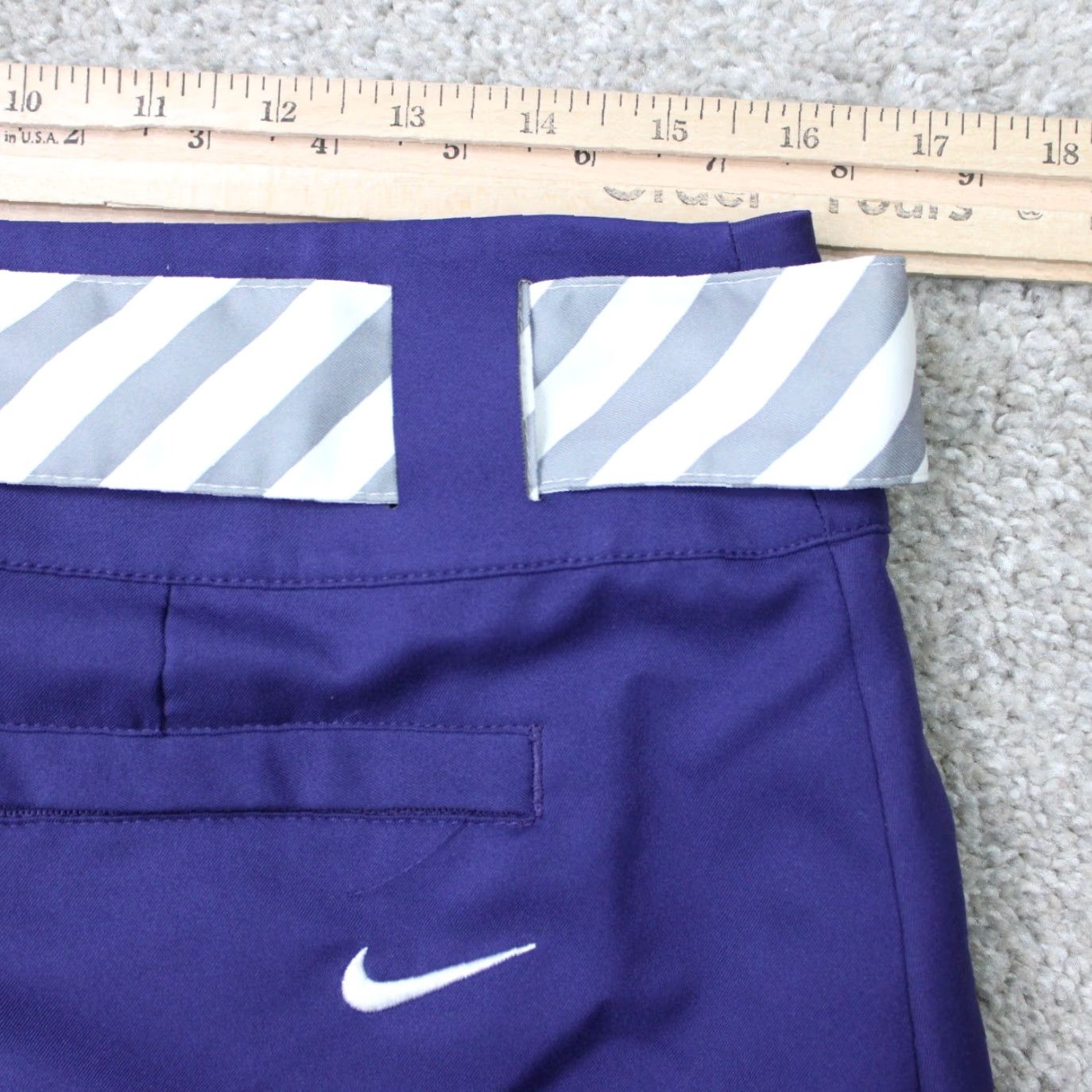 Nike Nike Golf Skort Womens 8 Purple Dri-Fit Pleated Shorts Skort with Belt Side Pockets Casual Summer/White Rules Size 30" / US 8 / IT 44 - 6 Thumbnail