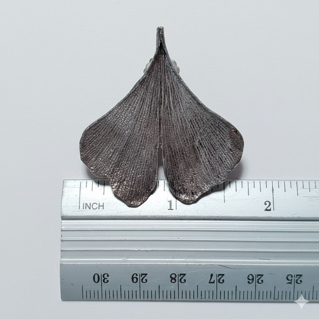 Other Ginko Biloba 2" Leaves Earrings B+B Sterling Silver 925 Vint Size ONE SIZE - 10 Thumbnail