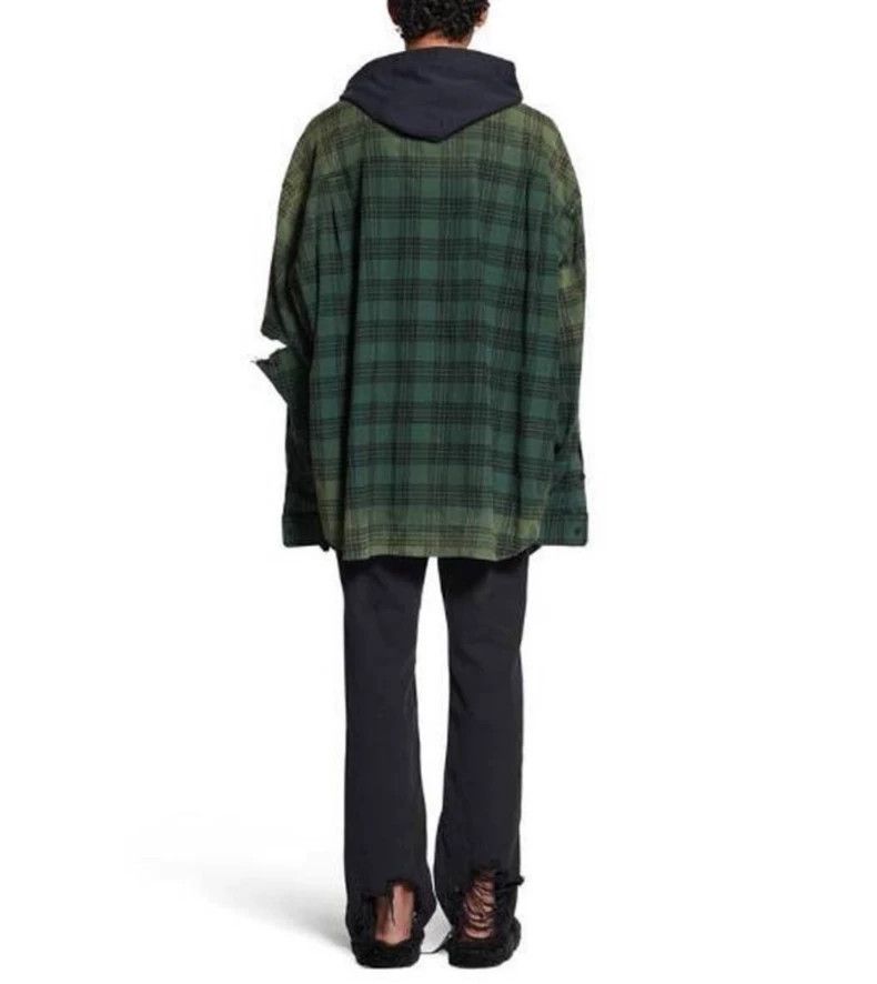 Balenciaga Balenciaga size 1 24ss Destroy Faded Flannel Plaid Hooded S Size US S / EU 44-46 / 1 - 7 Thumbnail