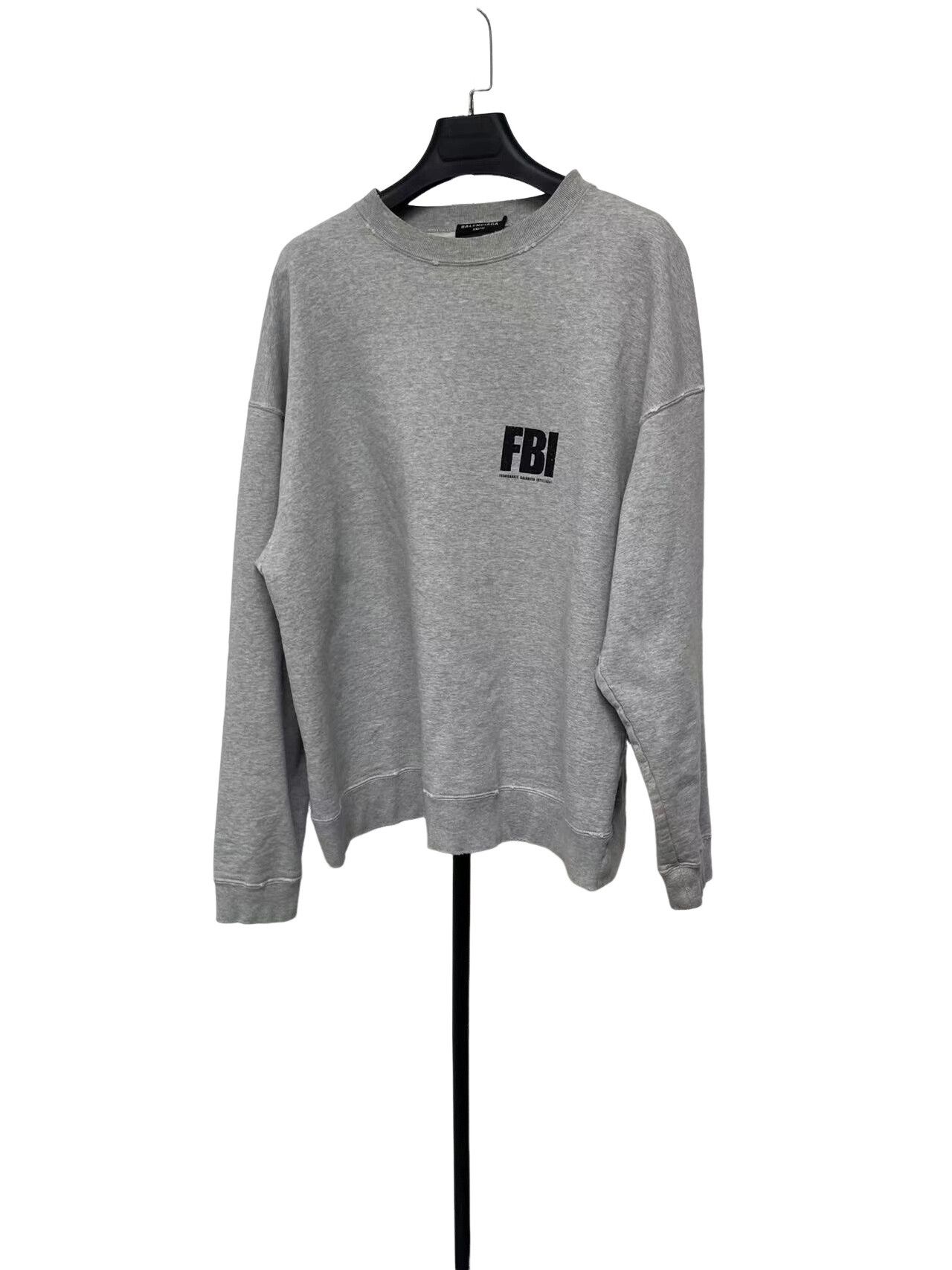Balenciaga Balenciaga FBI Print Sweatshirt S Size S / US 4 / IT 40 - 1 Thumbnail