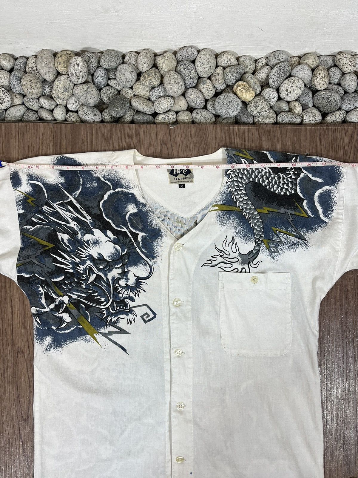 Japanese Brand Inase Vintage Japan Sukajan Dragon Button Shirt Size US M / EU 48-50 / 2 - 11 Thumbnail