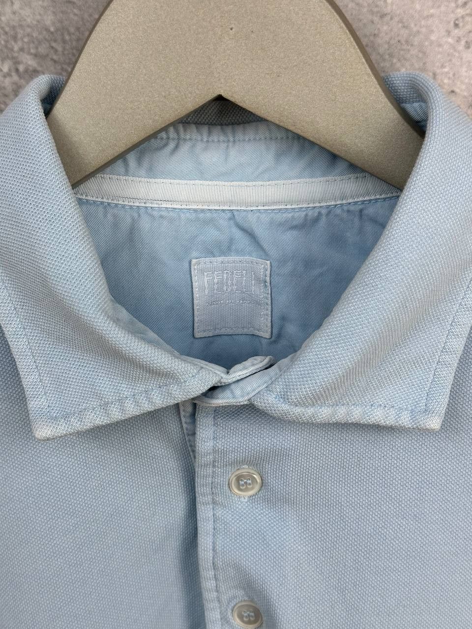 Fedeli Fedeli Polo Shirt Light Blue Short Sleeve Top Made in Italy Size US L / EU 52-54 / 3 - 8 Thumbnail