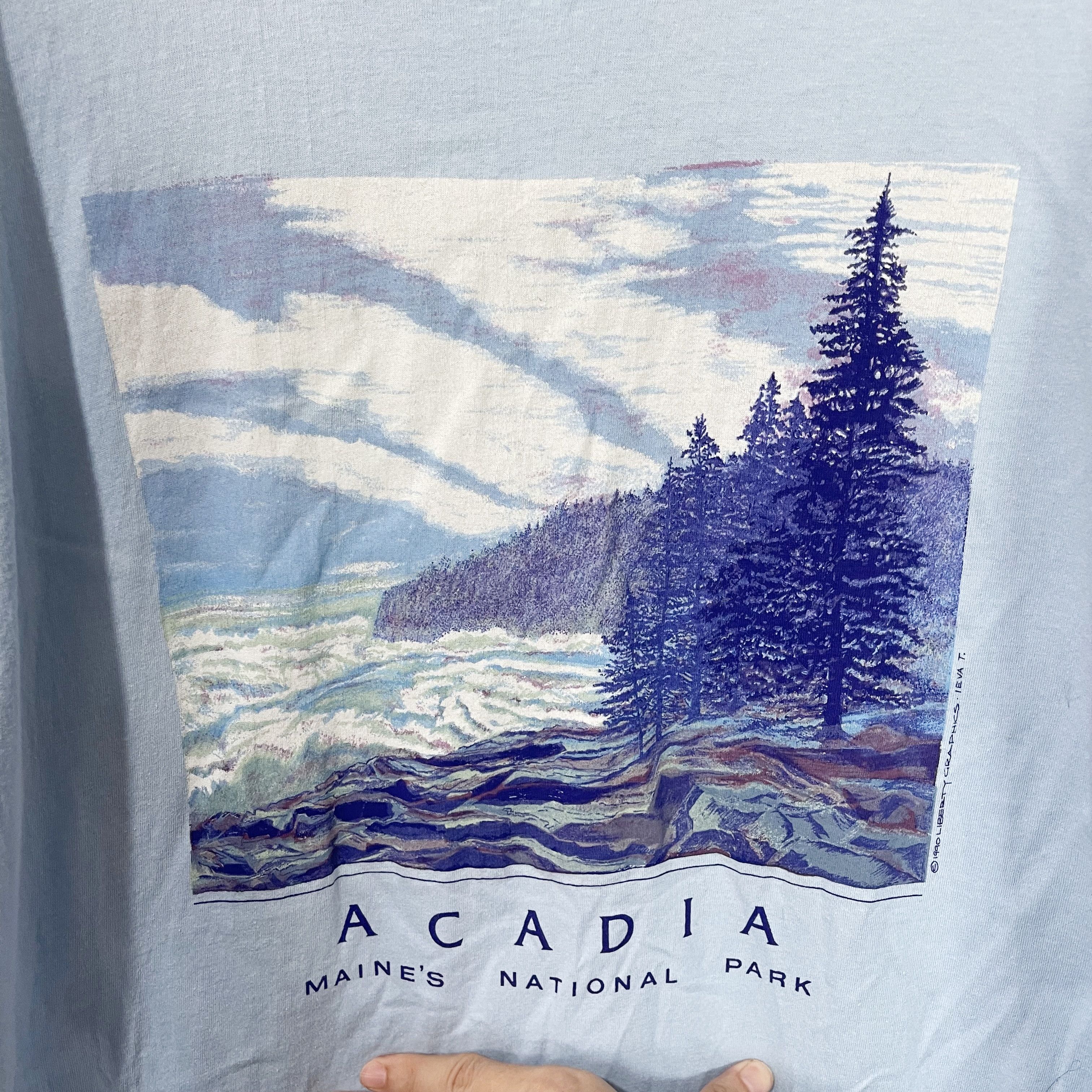 Vintage Vintage 90s Acadia National Park T-Shirt Size US L / EU 52-54 / 3 - 2 Thumbnail