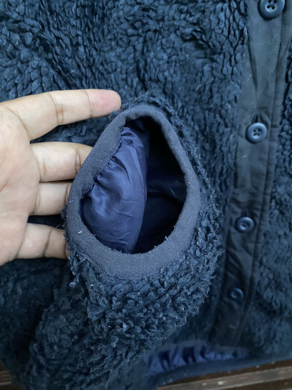 Alpha Industries × Japanese Brand Vintage Alpha Industries Fleece Button Up Jacket Size US M / EU 48-50 / 2 - 7 Thumbnail