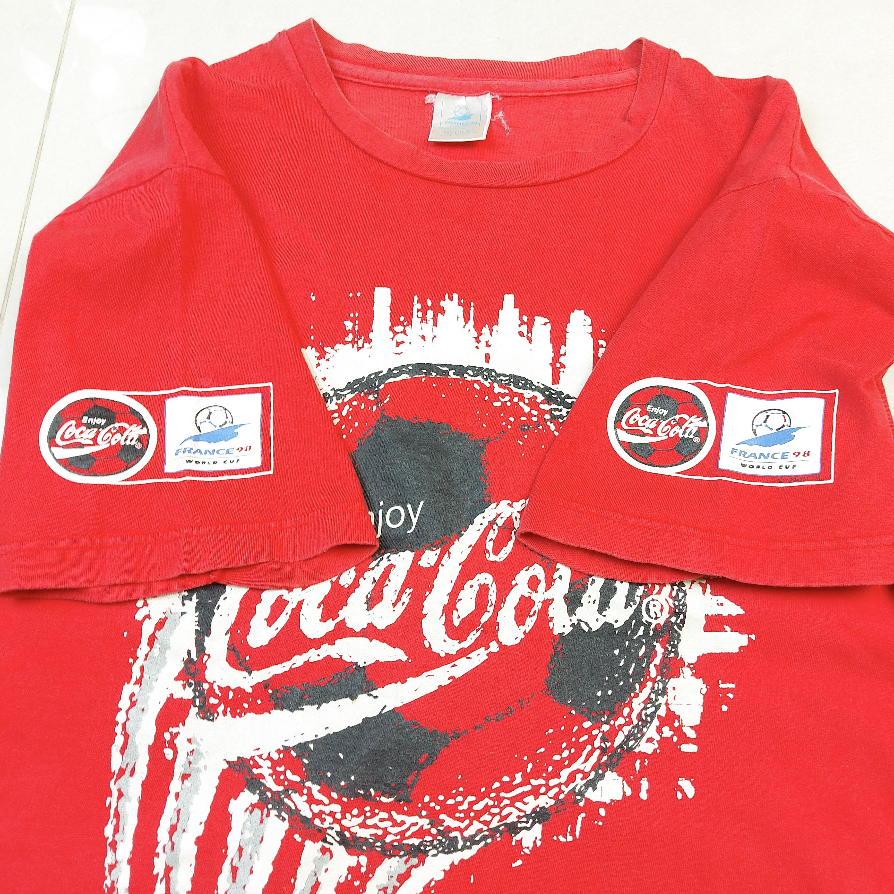 Coca Cola Vintage 90s Coca-Cola France 98 Soccer World Cup TEE Size US M / EU 48-50 / 2 - 5 Thumbnail