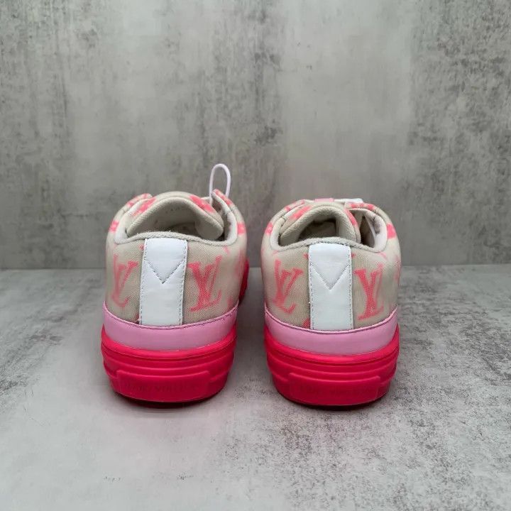 Louis Vuitton Louis Vuitton Pink and White Stellar Sneakers -2508 Size US 5 / IT 35 - 3 Thumbnail