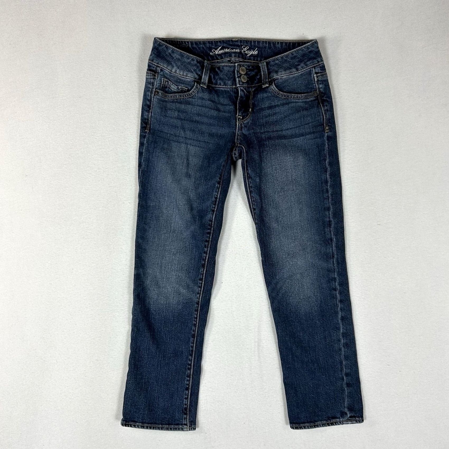 American Eagle Outfitters American Eagle Artist Crop Jeans Women's Size 0 Regular Medium Wash Stretch Denim Crop Cropped Jeans Womens 0 Regular Medium Wash AEO Size 25" / US 0 / IT 36 - 2 Thumbnail