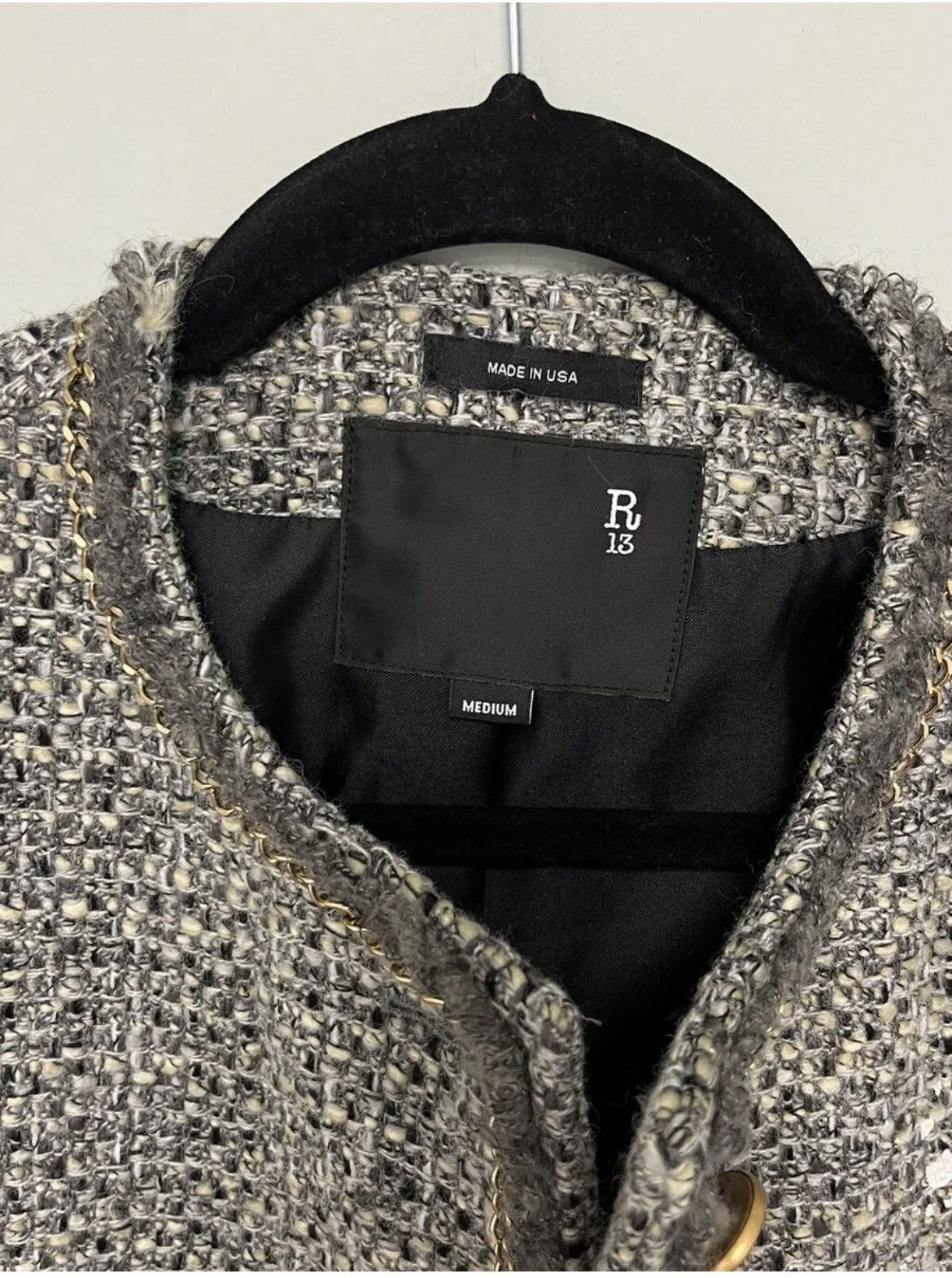 R13 Slouch Tweed Jacket. Medium Size US M / EU 48-50 / 2 - 5 Thumbnail