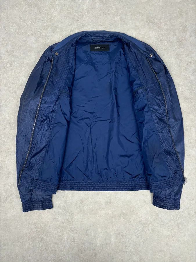 Gucci 2010s Gucci Navy Nylon Monogram Light Jacket Size US M / EU 48-50 / 2 - 7 Thumbnail