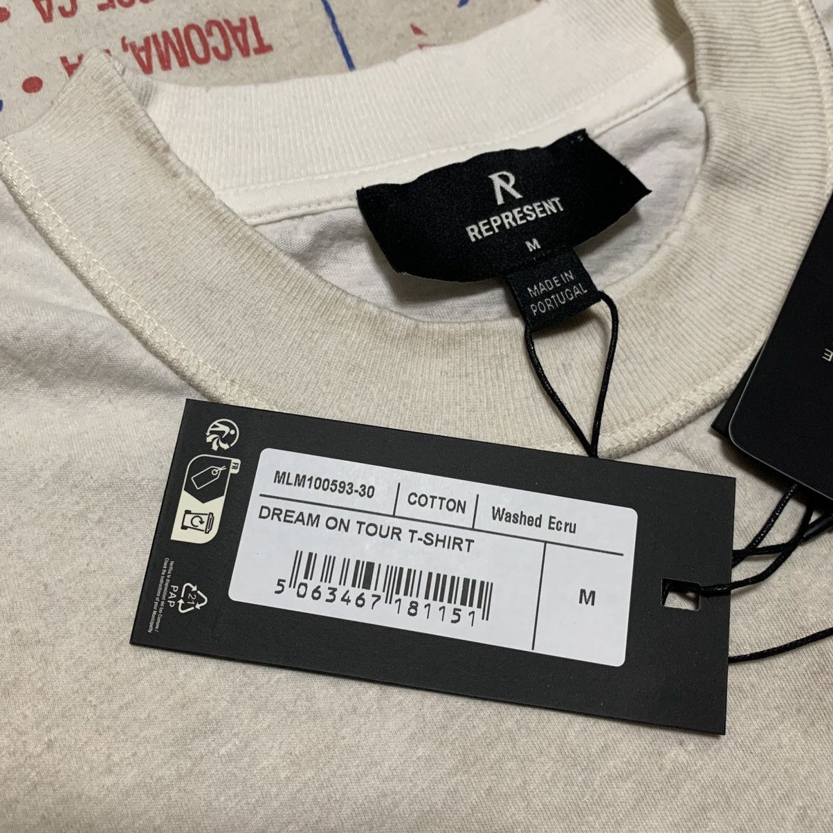 Represent Clo. Represent Medium Dream On Tour Washed Ecru White Tee Size US M / EU 48-50 / 2 - 4 Thumbnail