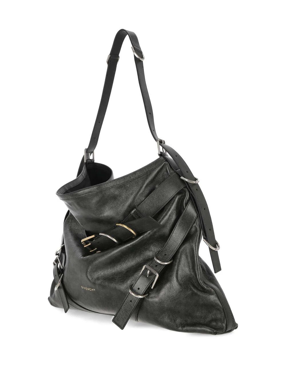 Givenchy o1srvl11e0625 Size:OS/Voyou V-Shaped Shoulder Bag in Black Size ONE SIZE - 3 Thumbnail