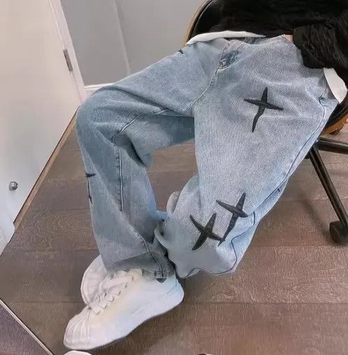 Japanese Brand Hayakawa x natsu Cross Denim Jeans Size US 37 - 5 Thumbnail