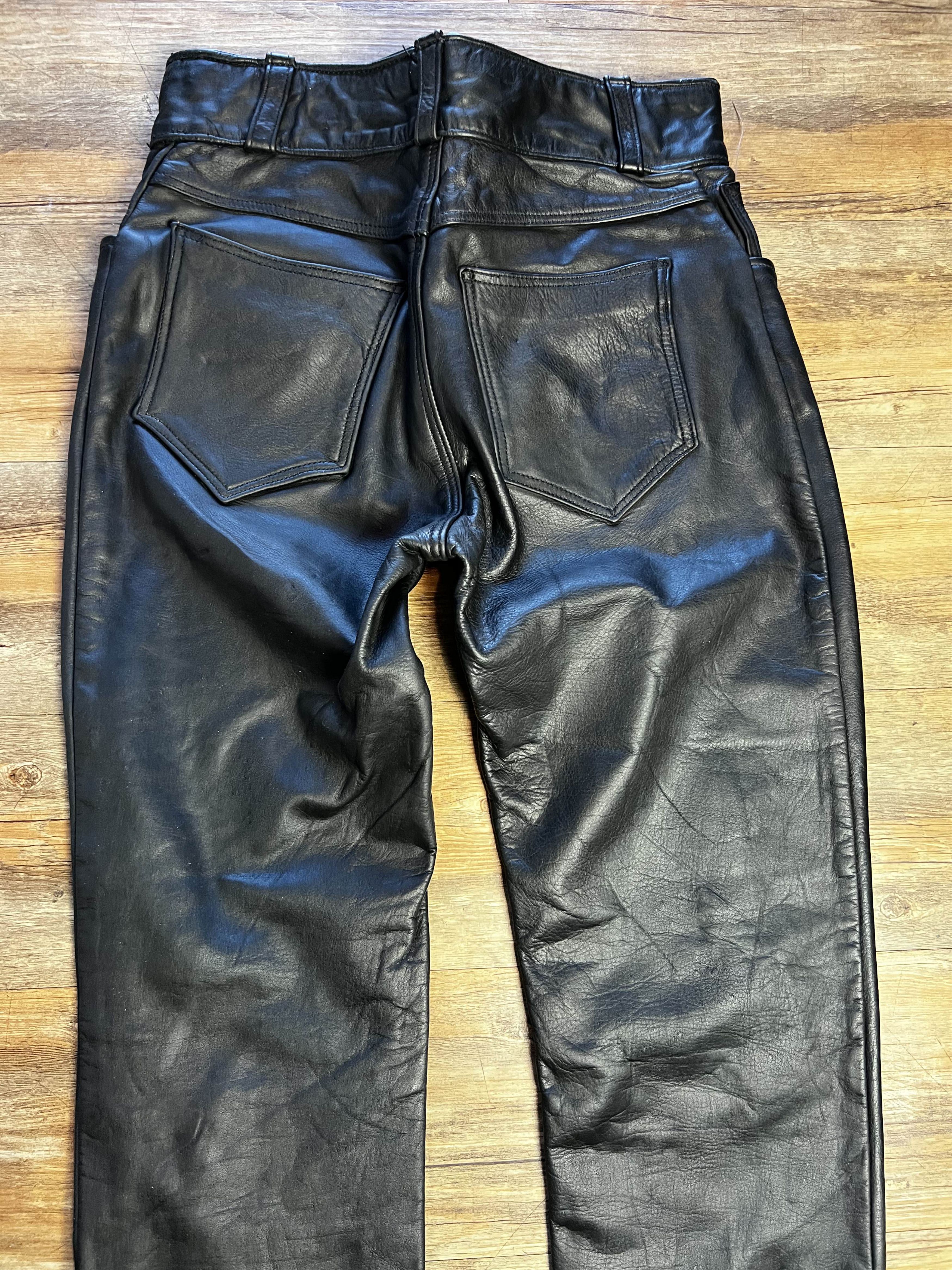 Vintage Vintage Black Leather Pants Size US 30 / EU 46 - 9 Thumbnail