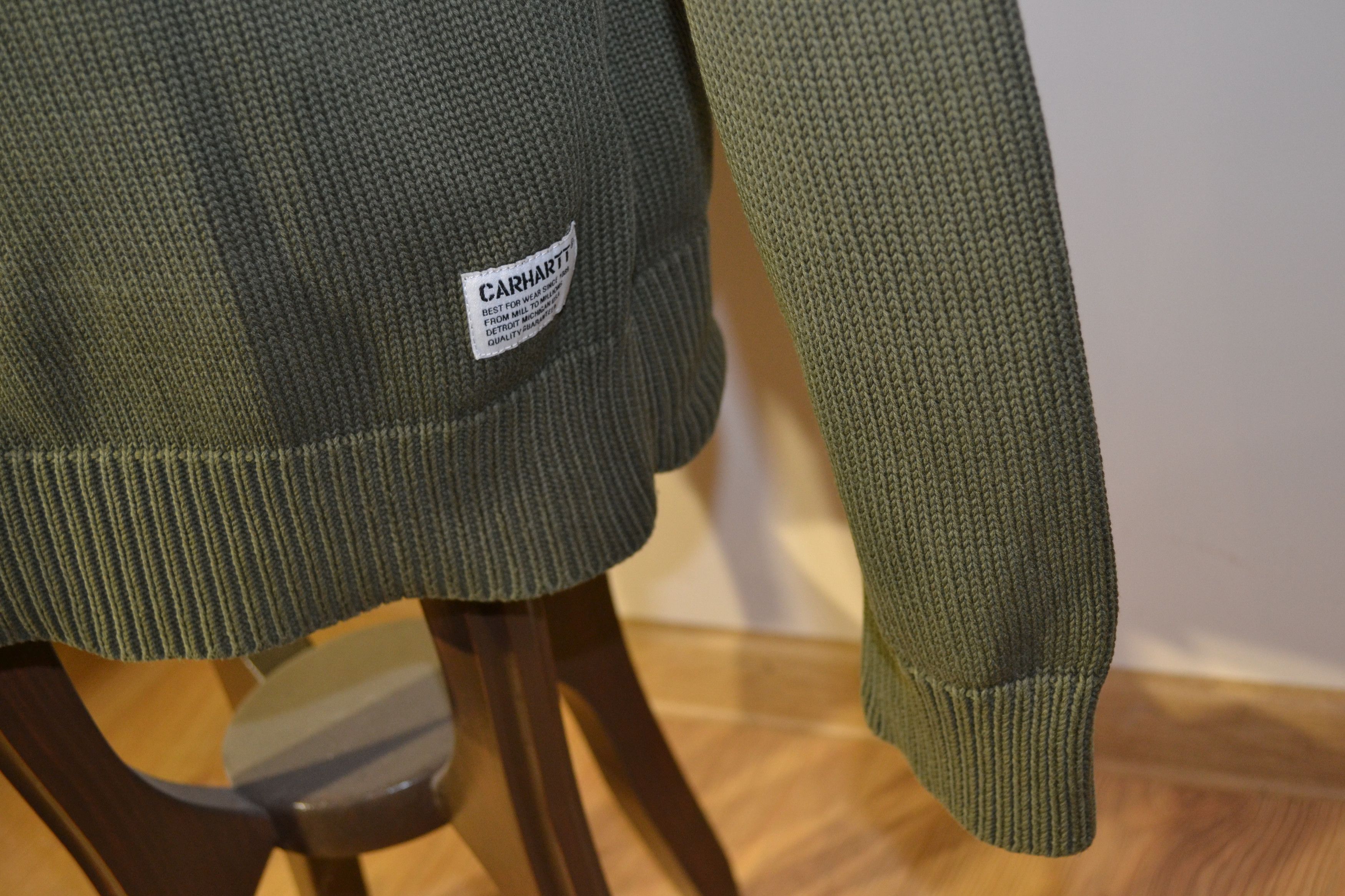 Carhartt Carhartt WIP Olive Green Knit Sweater | Size L Size US L / EU 52-54 / 3 - 3 Thumbnail
