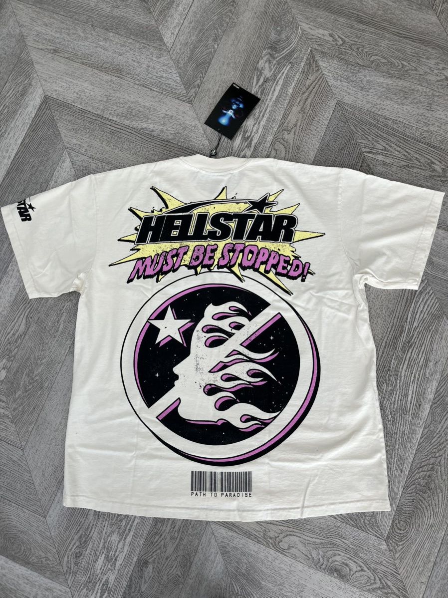 HELLSTAR Hellstar “Breaking News” tee (white) Size US XL / EU 56 / 4 - 2 Thumbnail