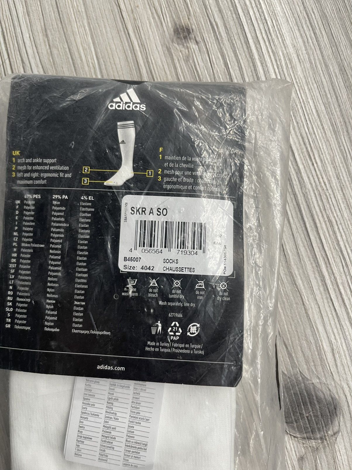 Vintage Adidas Soccer Socks – B45007 SKR A SO SIZE 40-42 Size 40 - 4 Thumbnail