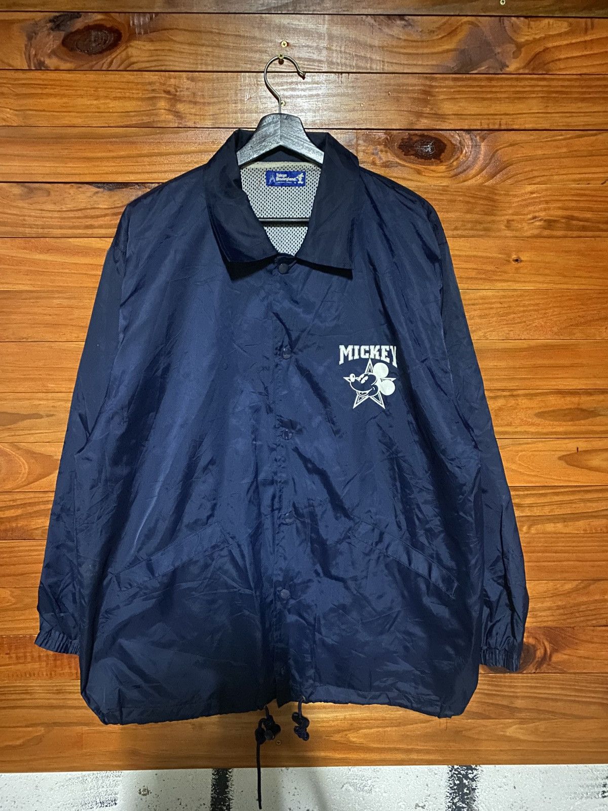 Mickey Mouse Vintage Tokyo Disneyland Mickey Mouse Coach Jacket Navy Size US M / EU 48-50 / 2 - 2 Thumbnail