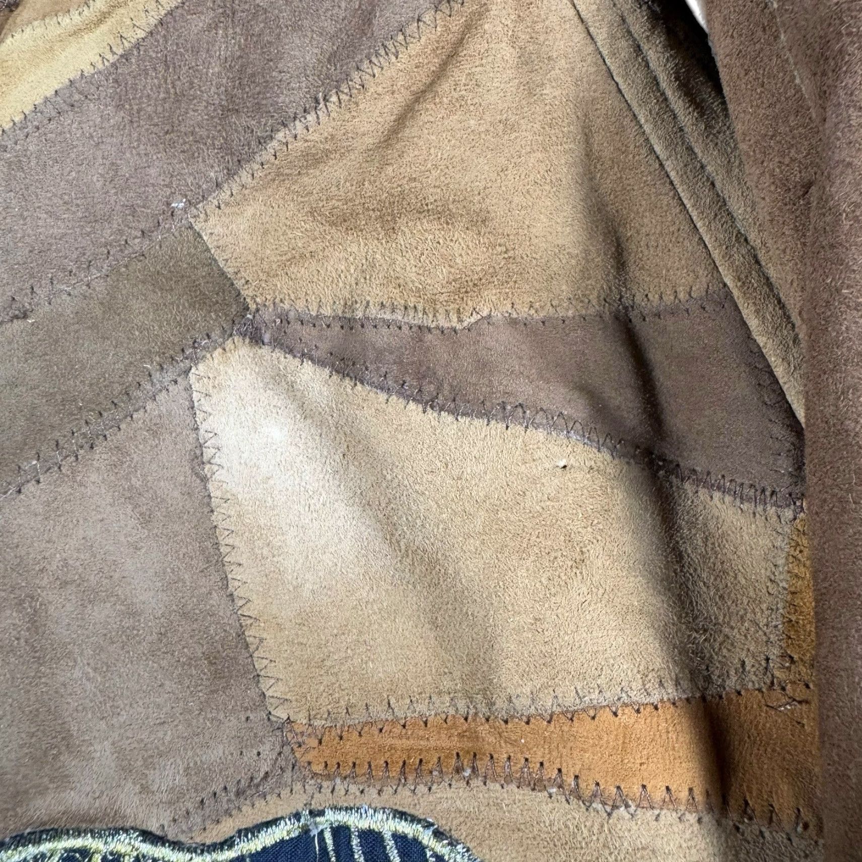 Etro Vintage Suede Patchwork Jacket Women's XL Y2K Crochet Boho Hippie Retro Leather Inner Leather Size XL / US 12-14 / IT 48-50 - 4 Thumbnail