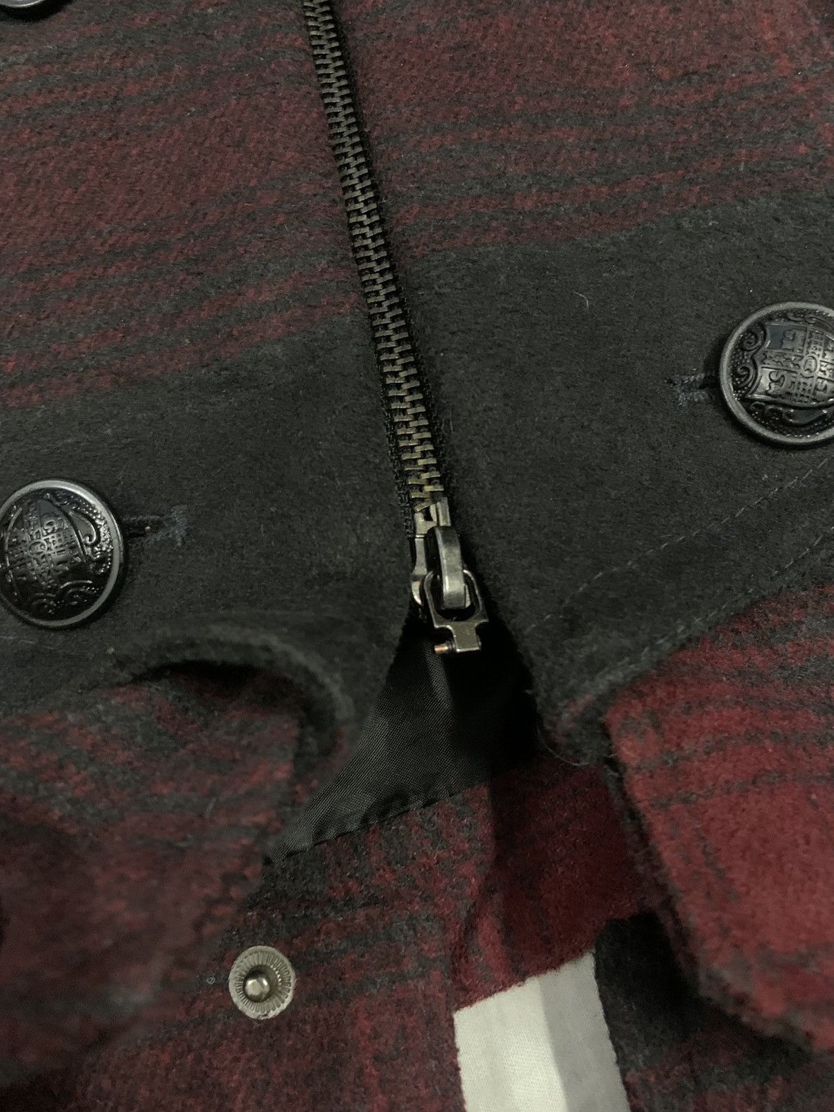 If Six Was Nine Vintage Black Baccara Checkered Faux Fur Hooded Punk Jacket Size US M / EU 48-50 / 2 - 12 Thumbnail