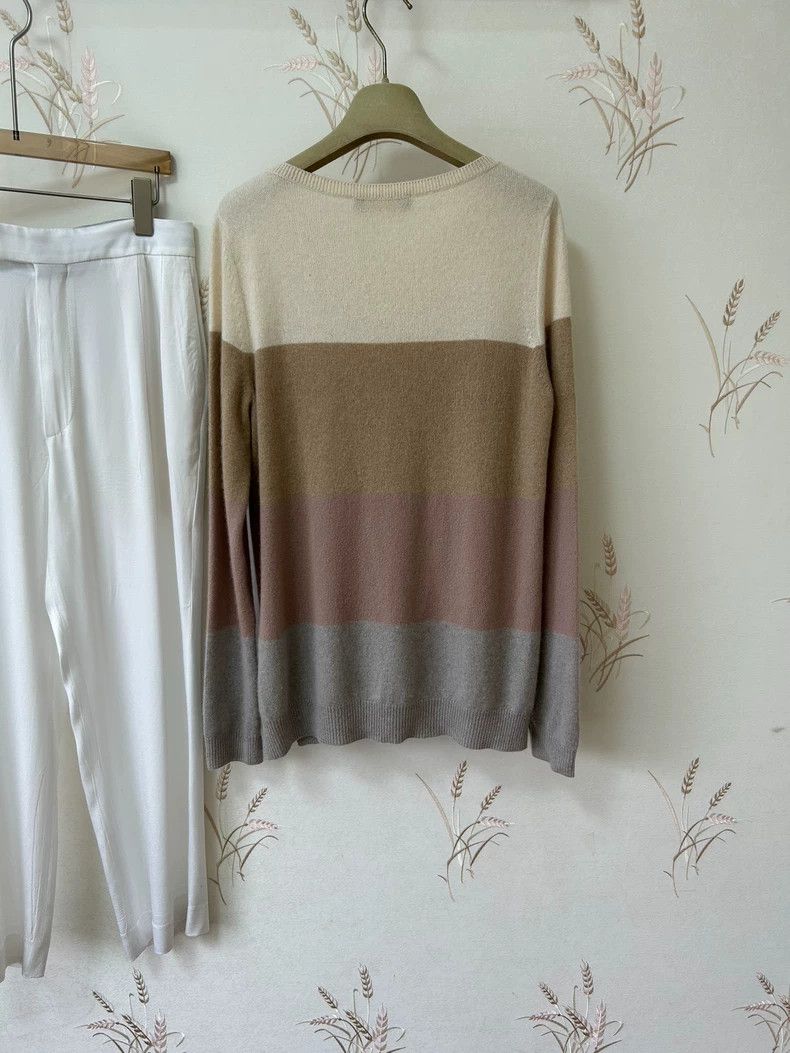 Loro Piana LORO PIANA Patchwork baby cashmere knitted sweater Size M / US 6-8 / IT 42-44 - 2 Thumbnail