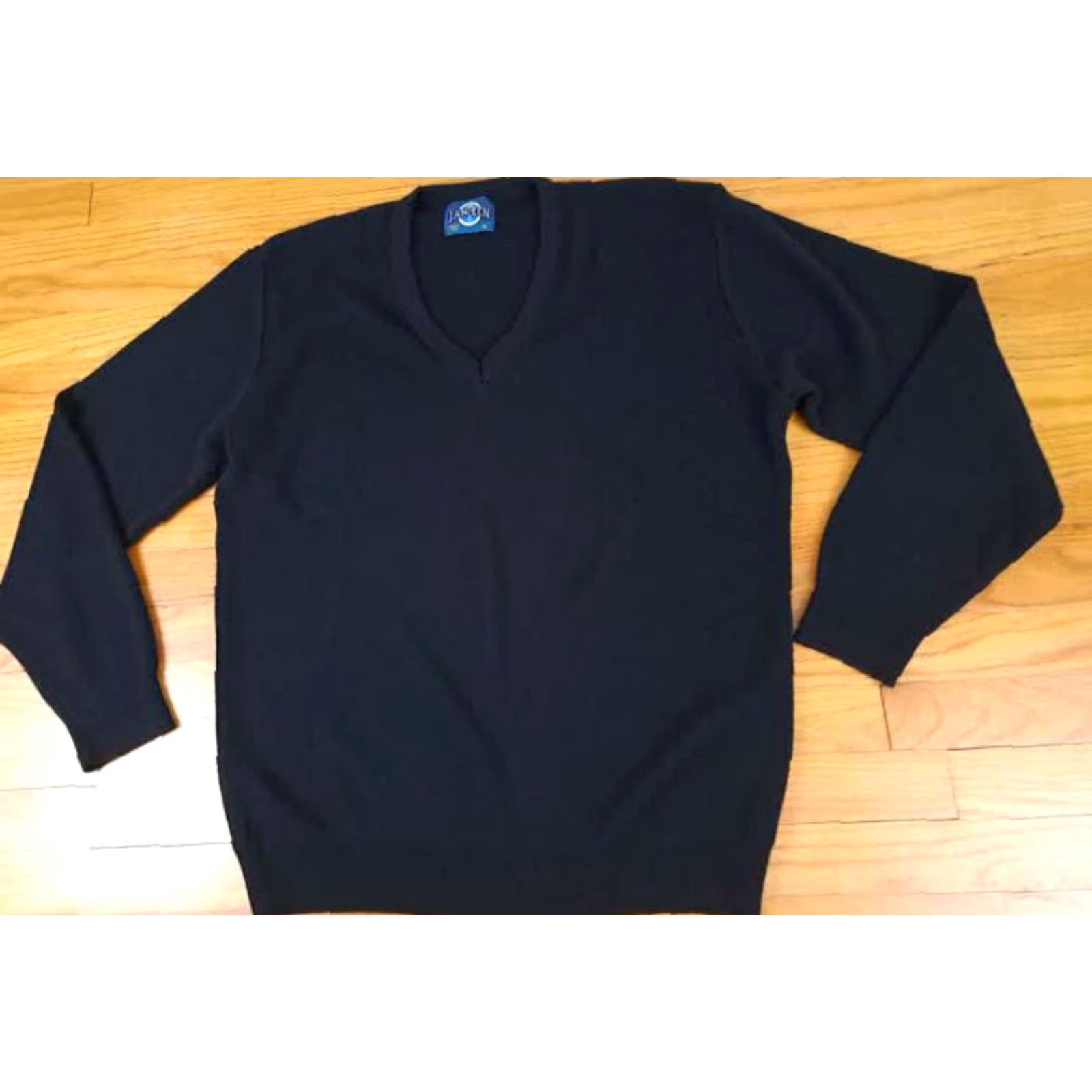 Vintage Jansen USA Knit Cotton V-Neck Golf Sweater XL Black Men Regular 1/4 Zip USA Theme All Seasons Size US XL / EU 56 / 4 - 4 Thumbnail