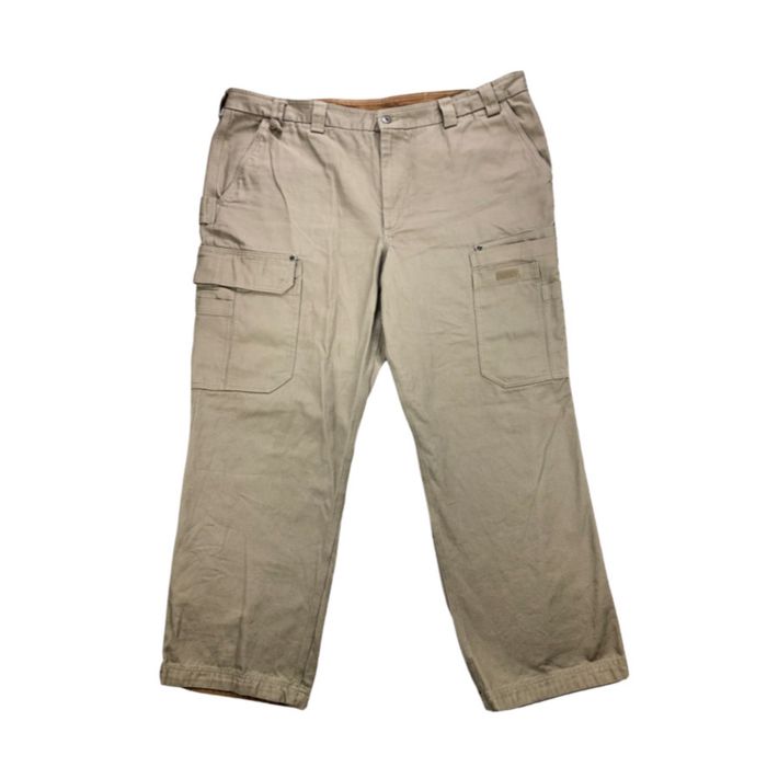 Vintage Duluth Trading Fire Hose Relaxed Fit Mens 48x32 Khaki Canvas