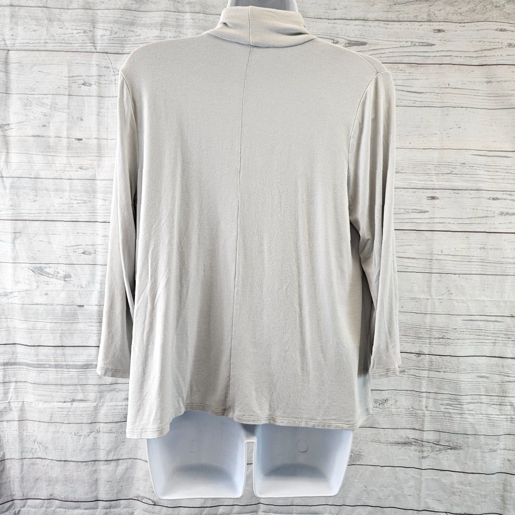 J. Jill J. Jill Cardigan Women Small Gray 3/4 Sleeve Open Front Rayon Blend Sweater Size S / US 4 / IT 40 - 4 Thumbnail