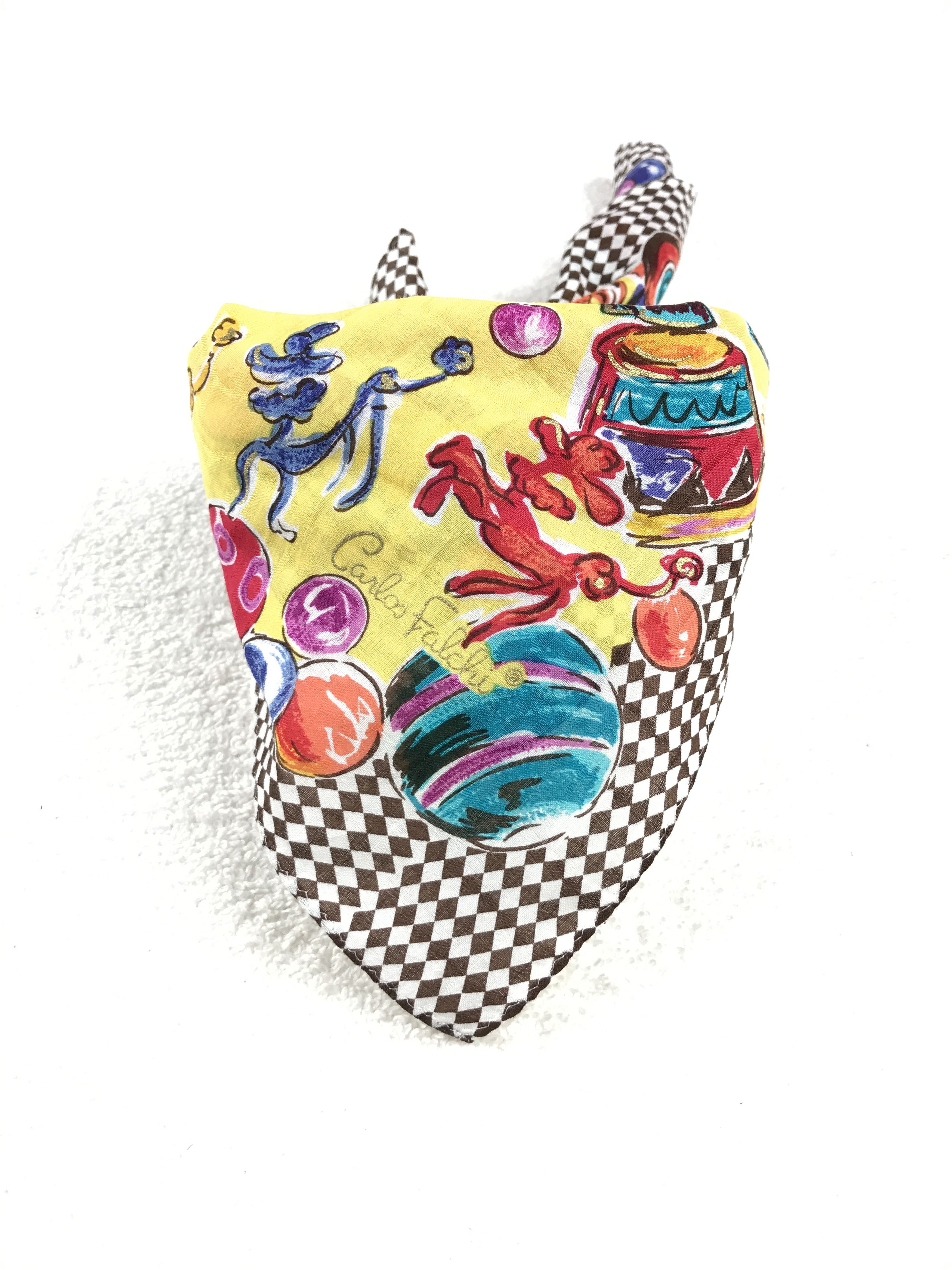 Designer × Vintage Vintage Carlos Falchi Bandana Neckerchief Handkerchief Size ONE SIZE - 3 Thumbnail
