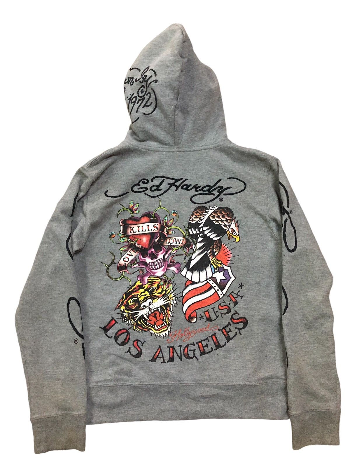 Ed Hardy Ed Hardy Hollywood USA LOS ANGELES ZIPPER Hoodie Size US M / EU 48-50 / 2 - 1 Thumbnail