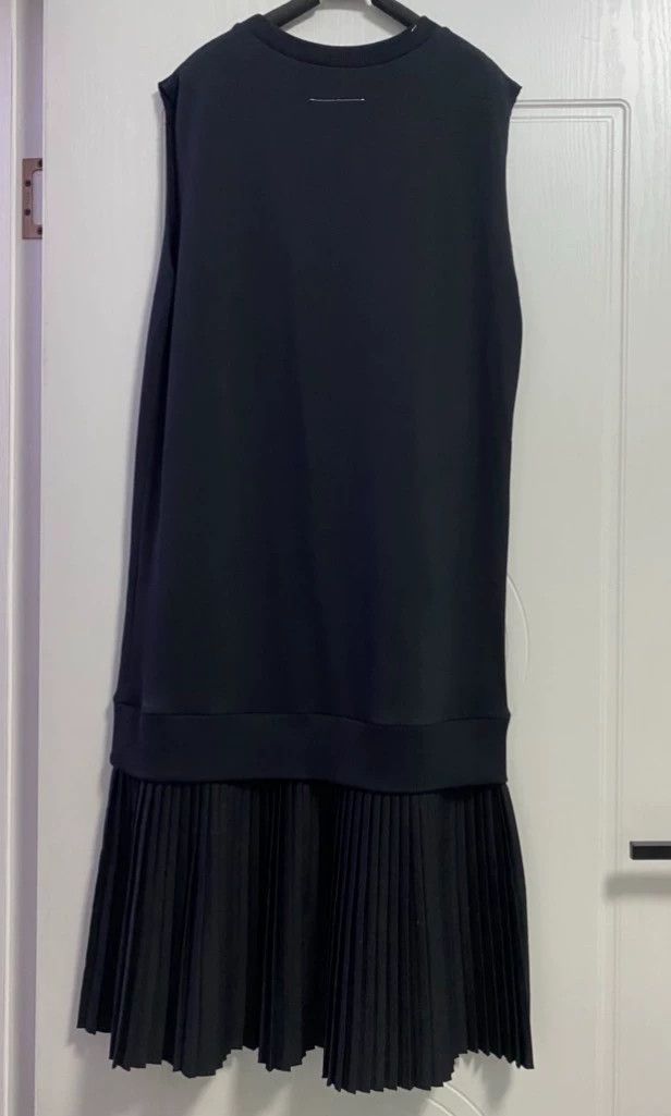 Maison Margiela Terry fabric pleated sleeveless vest skirt Dresses
