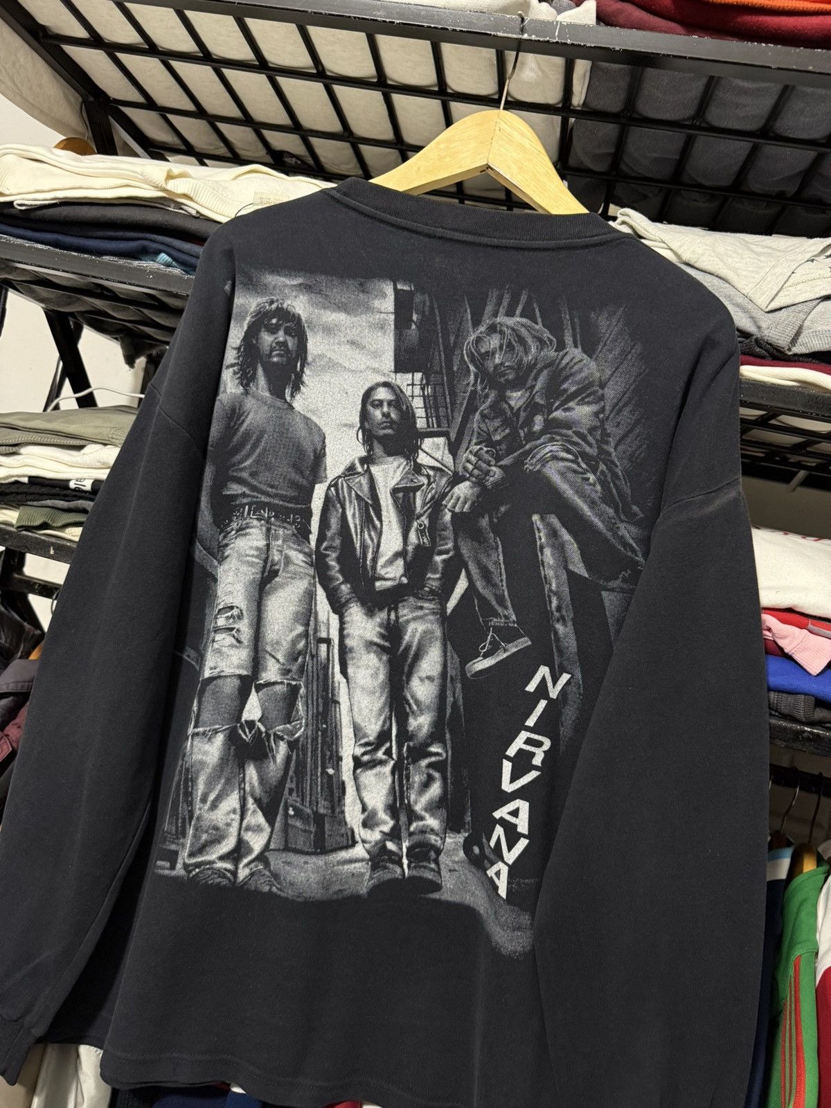 Band Tees Vintage nirvana kurt cobain 1999 long sleeve tshirt Size US XL / EU 56 / 4 - 4 Thumbnail