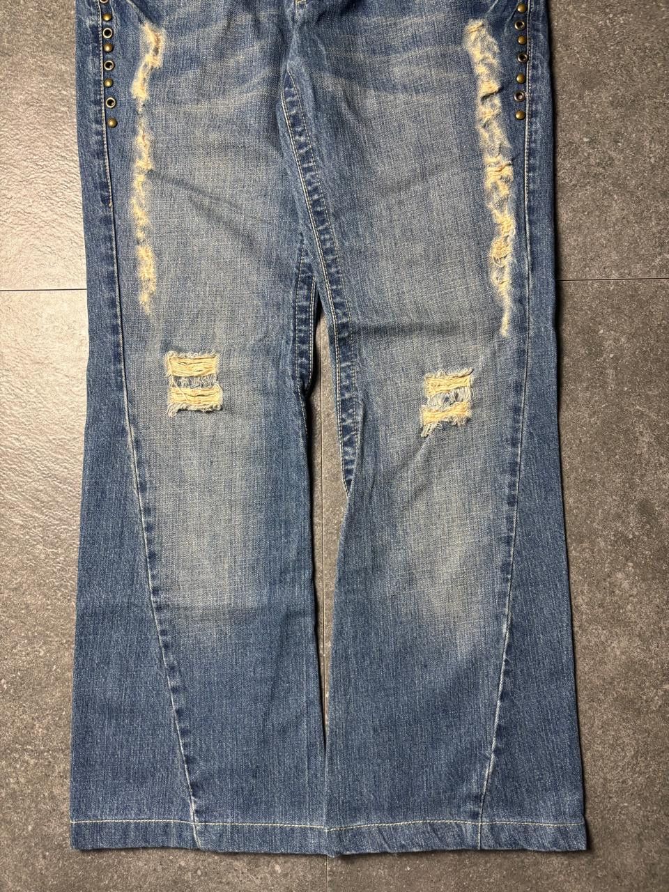 Tornado Mart 2000s Tornado Mart Studded Bootcut Jeans Size US 33 - 7 Thumbnail
