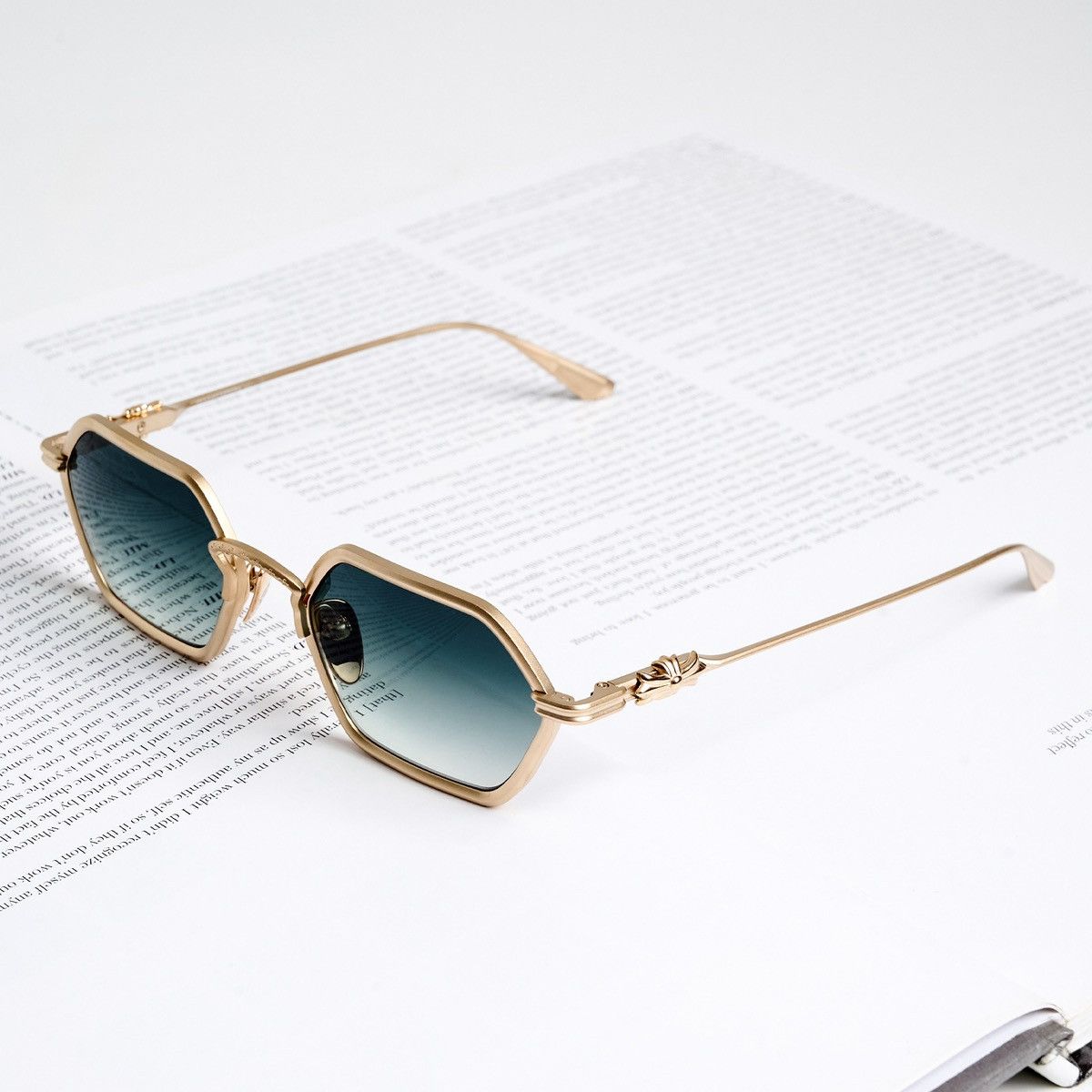 Chrome Hearts CHROME HEARTS DATASS MATTER GOLD PLATED SUNGLASSES Size ONE SIZE - 2 Thumbnail