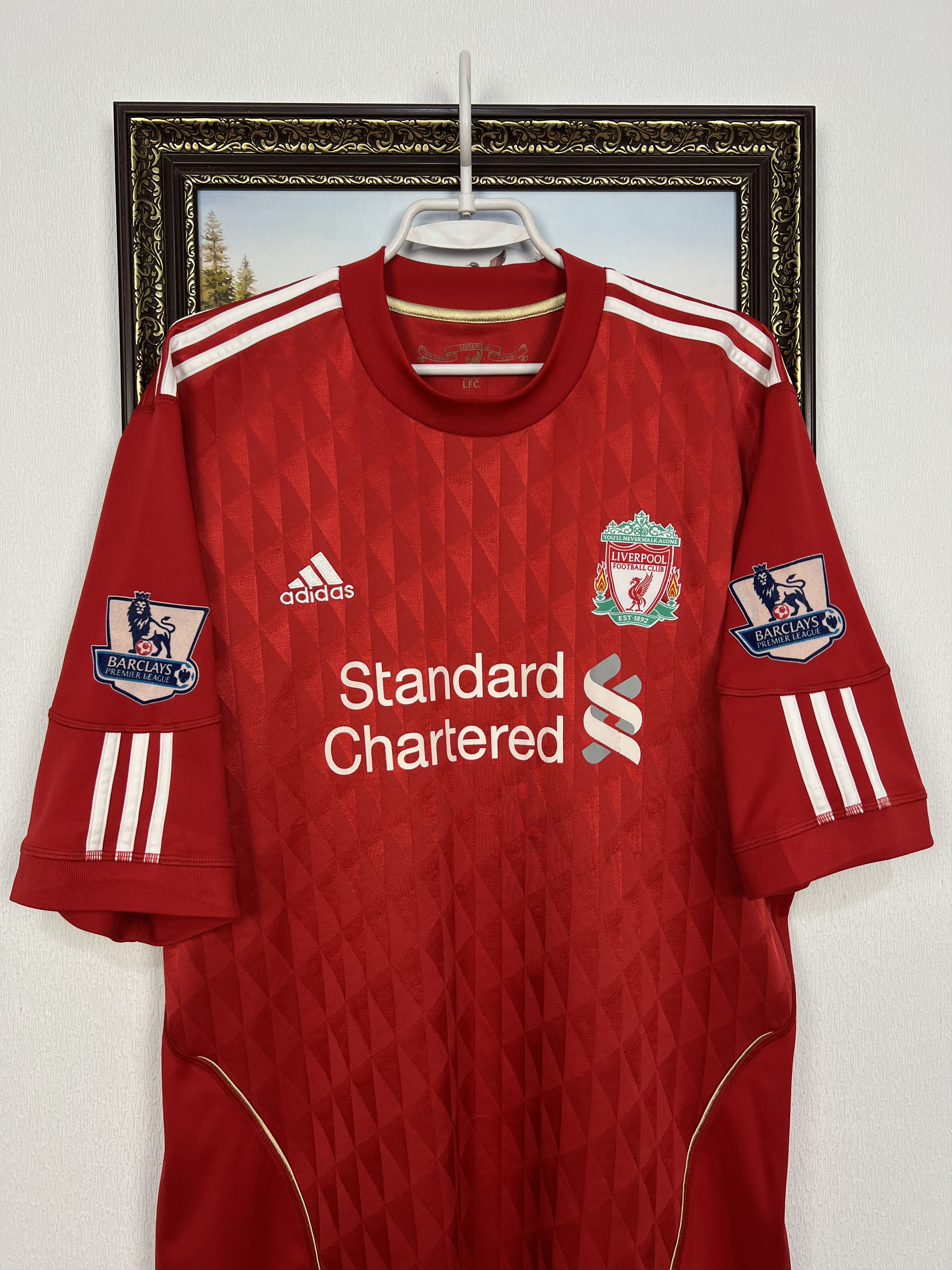 Adidas Liverpool Home football shirt 2010 Soccer Adidas #3 Enrique Size US XL / EU 56 / 4 - 6 Thumbnail