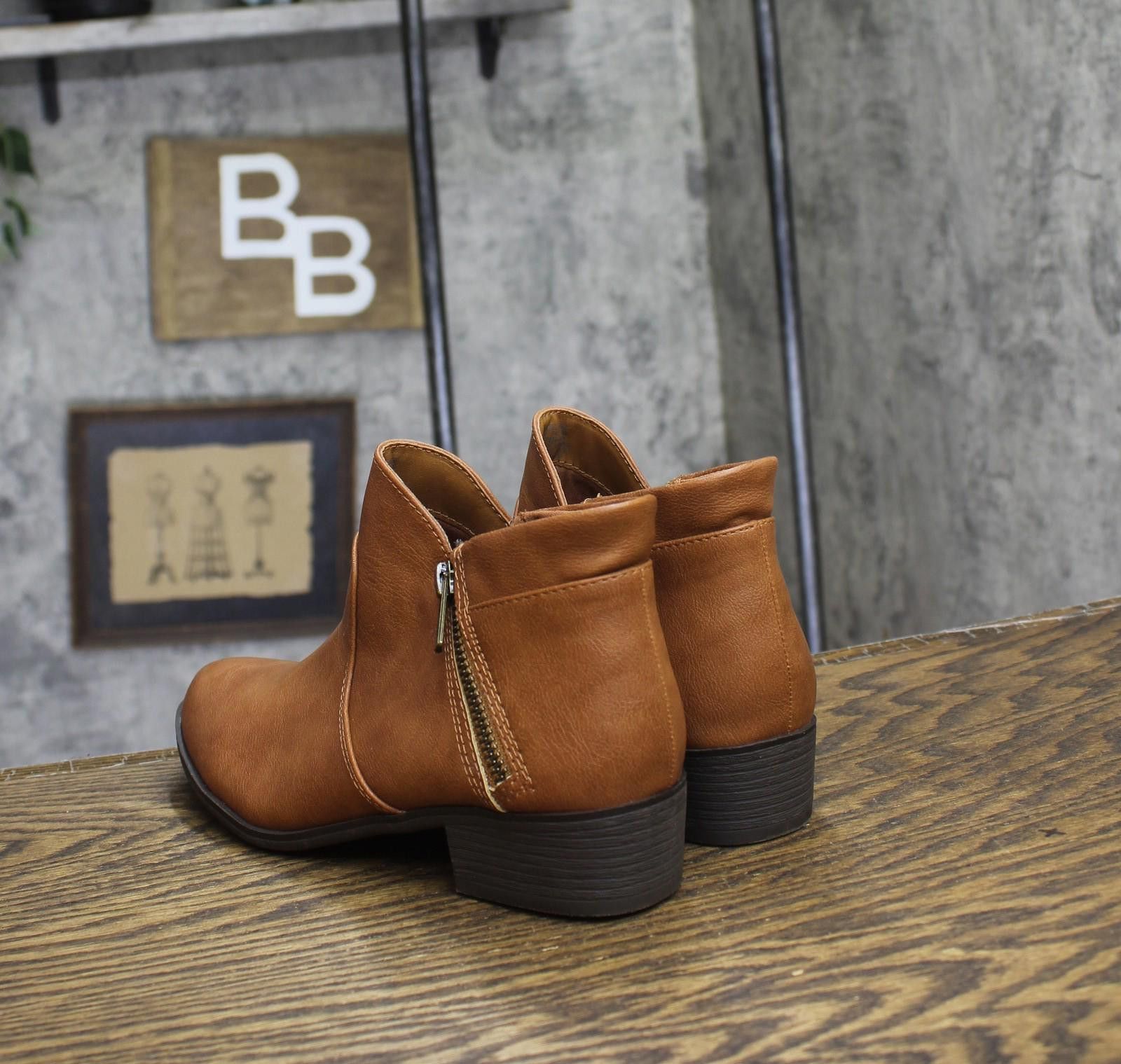 Other Sun + Stone Double Zip Ankle Booties Brandy Brown 6.5m Size US 6.5 / IT 36.5 - 2 Thumbnail