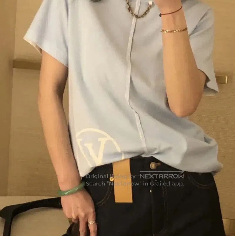 Louis Vuitton Louis Vuitton Light Blue Cotton Women's T. Size S / US 4 / IT 40 - 8 Thumbnail