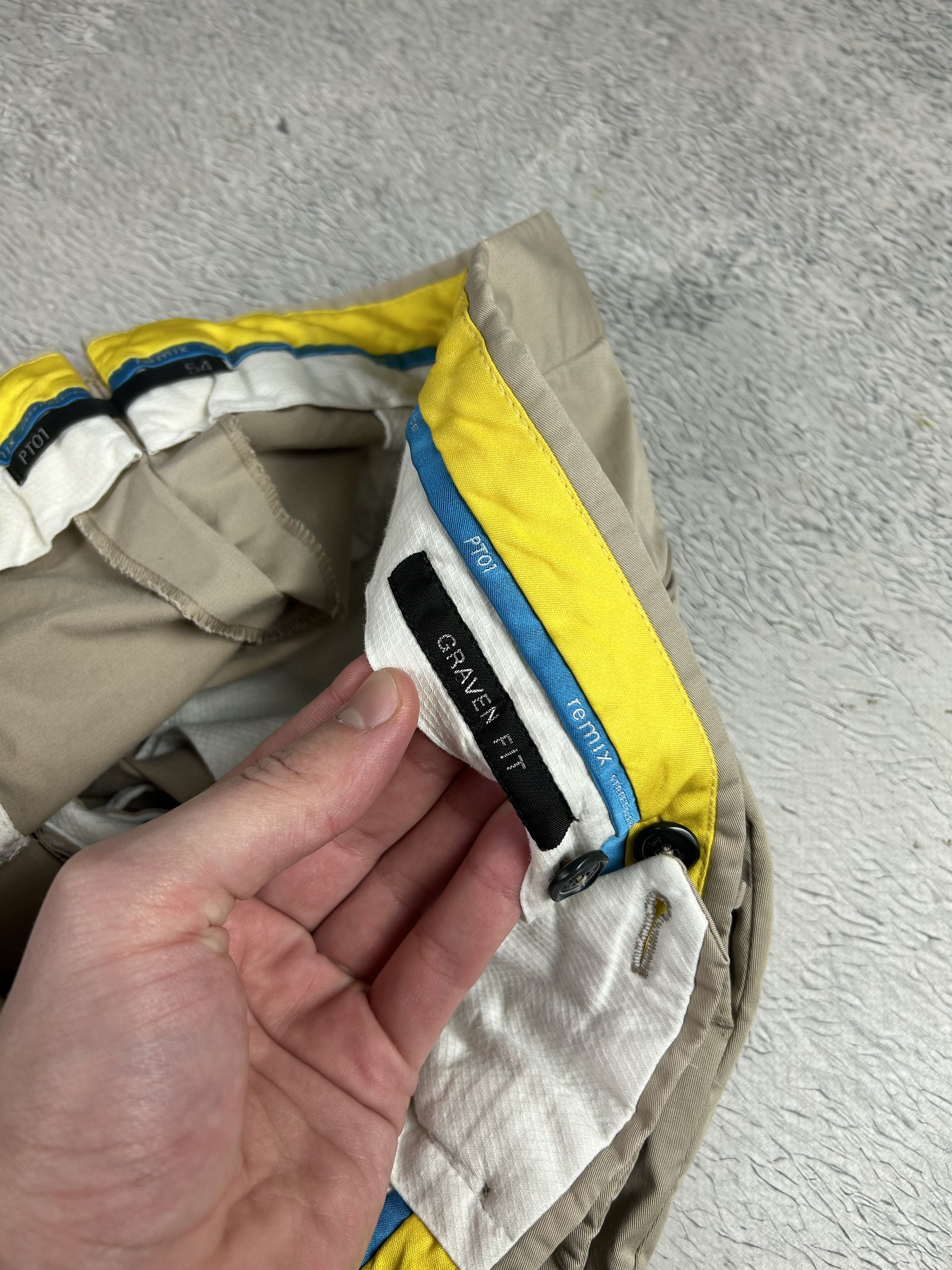 Designer × PT Torino PT01 Pantaloni Torino Pants Stretch Graven Fit Beige Y2K Size US 38 / EU 54 - 7 Thumbnail