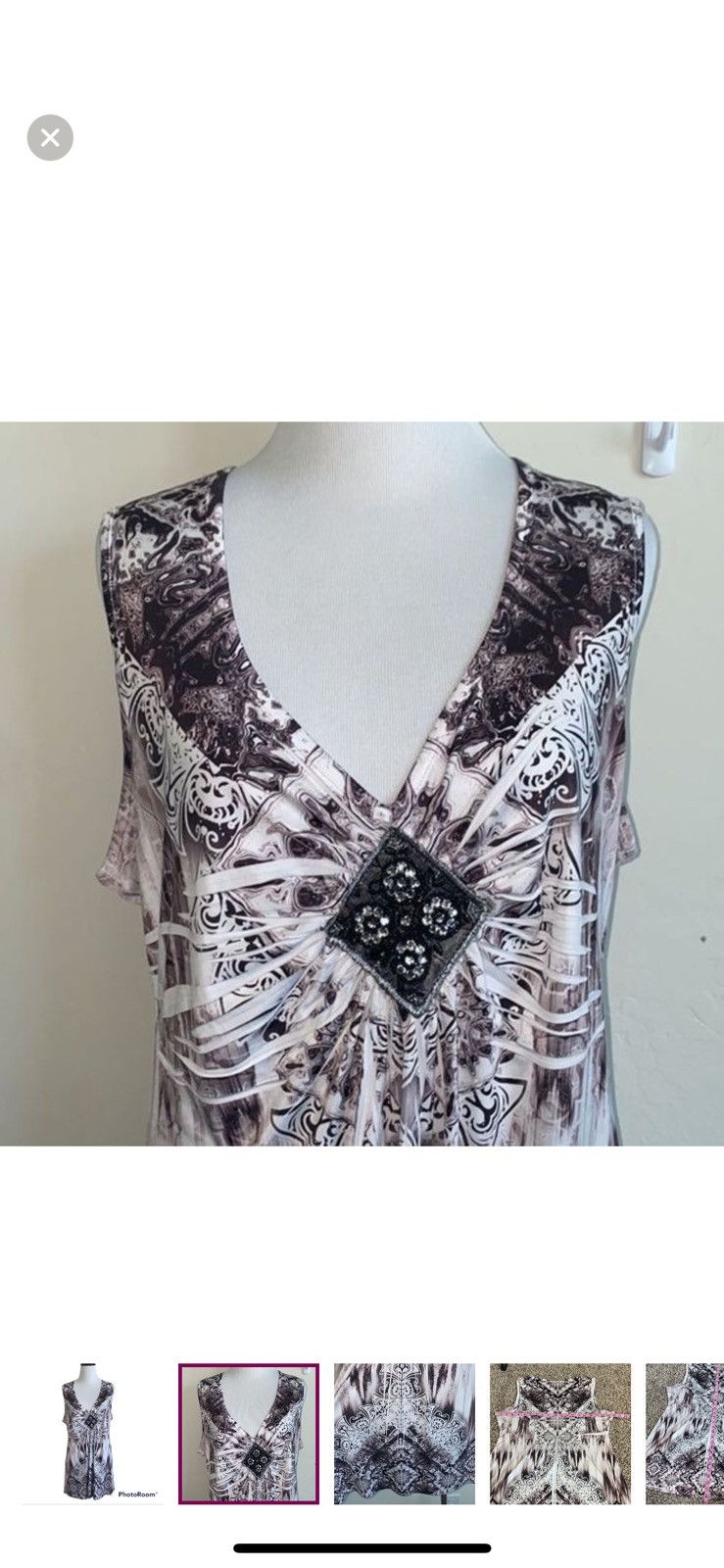 Apt. 9 Apt. 9 large abstract sleeveless top Size L / US 10 / IT 46 - 4 Thumbnail