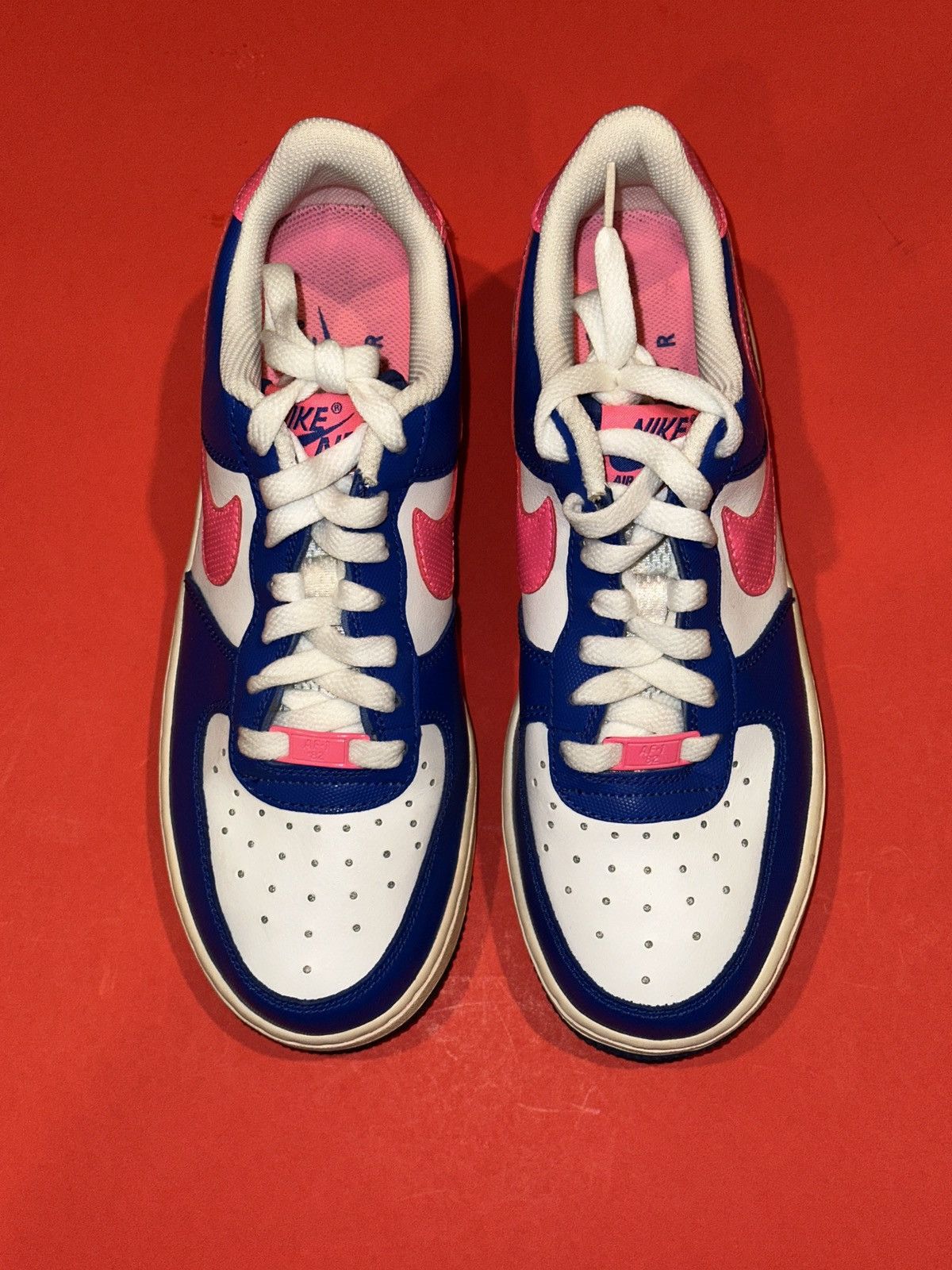 Nike NOS Vtg NIKE Air Force 1 AF-1 '82 Pink & Blue Deadstock 7M Size US 7 / EU 40 - 12 Thumbnail