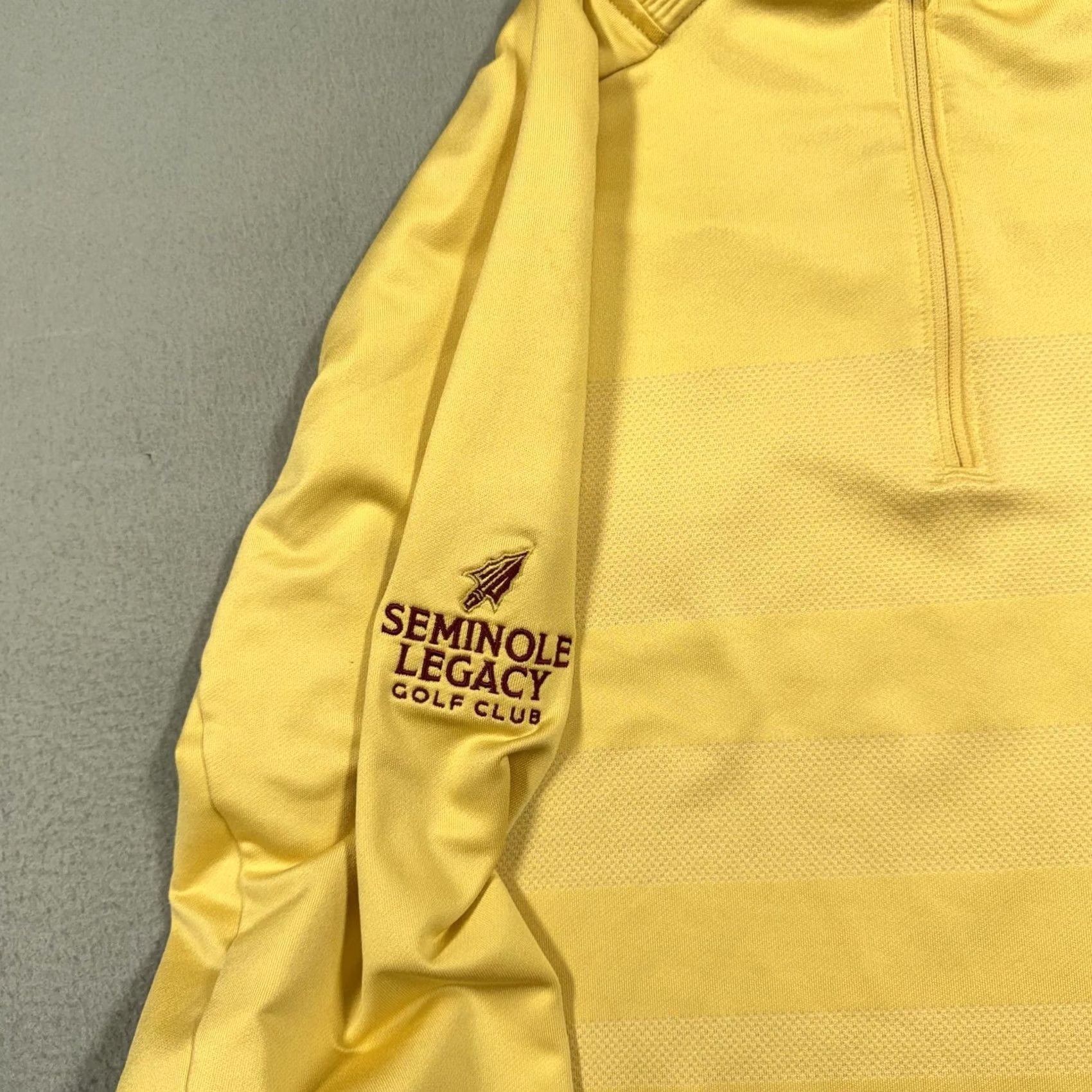 Nike Nike Sweatshirt Mens L Yellow Dri-FIT 1/4 Zip Golf Pullover Seminole Legacy Size US L / EU 52-54 / 3 - 2 Thumbnail