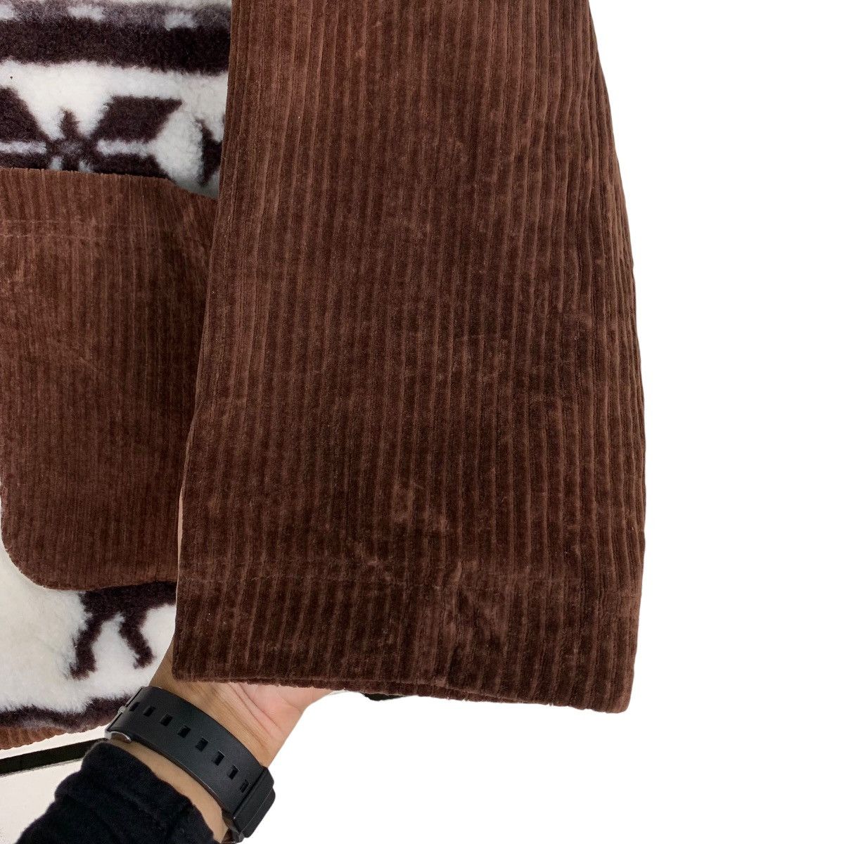 Japanese Brand AIDMA CLUB Fleece Printed Hybrid Corduroy Jacket #0456-C21 Size US M / EU 48-50 / 2 - 13 Thumbnail