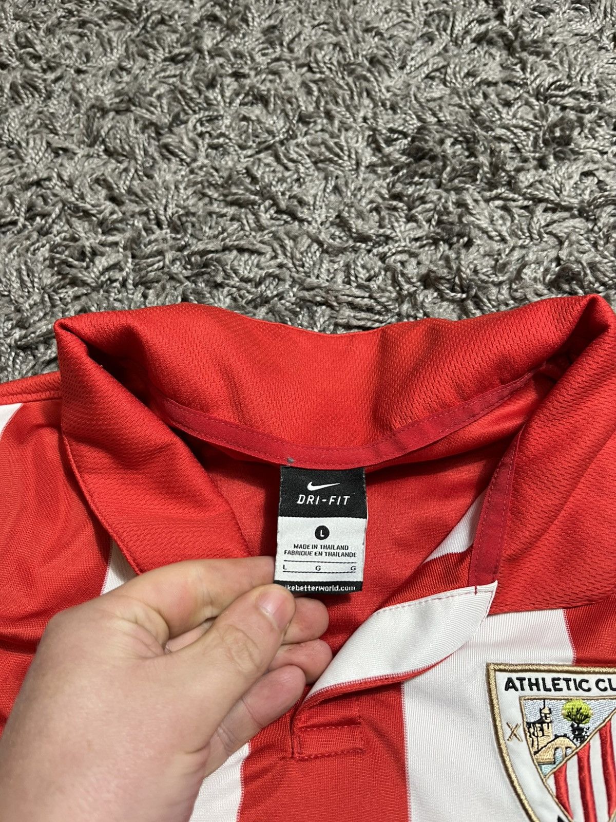 Vintage ATHLETIC BILBAO NIKE 2013/14 SOCCER FOOTBALL JERSEY Size US L / EU 52-54 / 3 - 5 Thumbnail
