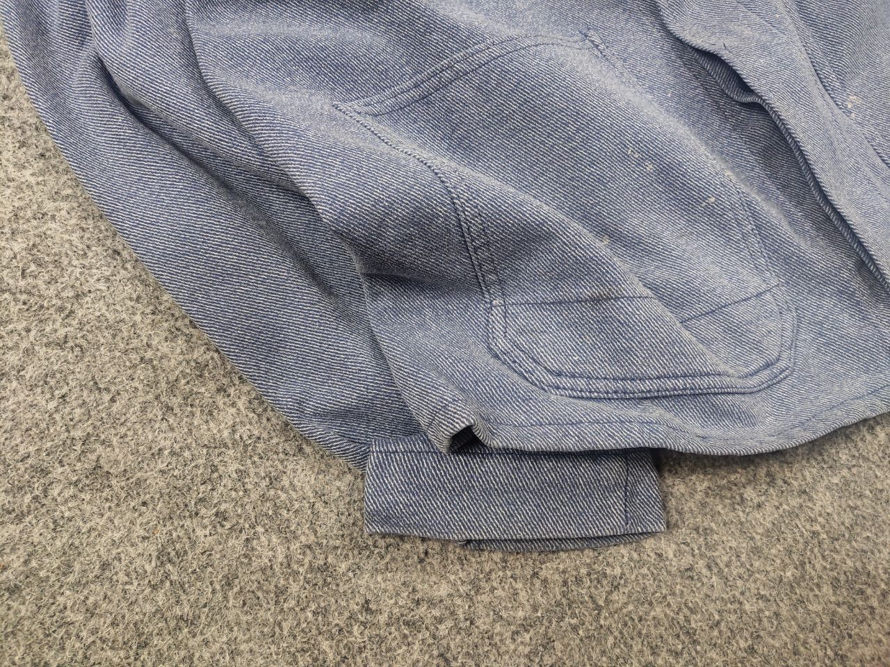 Vintage Vintage 70's German Work Sanfor Hickory Faded Chore Jacket Size US L / EU 52-54 / 3 - 5 Thumbnail