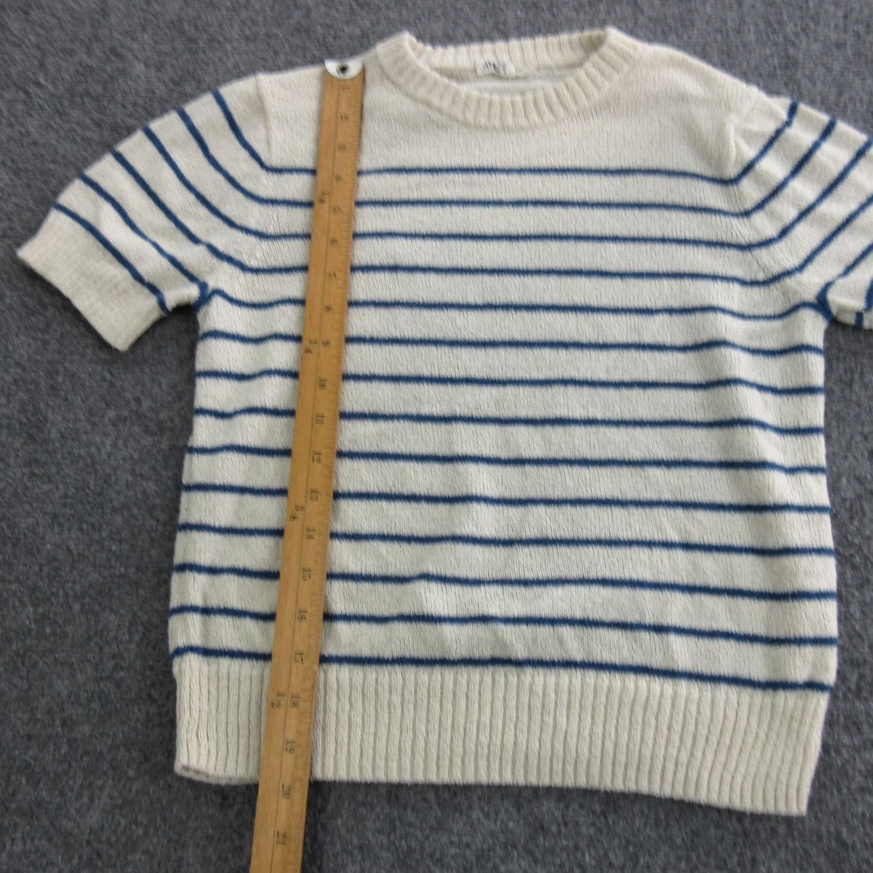 Alex Mill Alex Mill Sweater Womens S White Cotton Nylon Crewneck Striped Knit Pullover Size S / US 4 / IT 40 - 2 Thumbnail