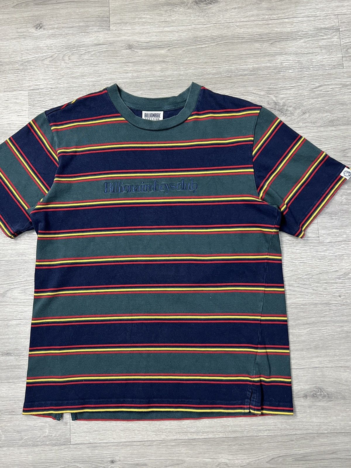 Billionaire Boys Club Billionaire Boys Club BBC Striped Embroidered Logo Tee sz XL Size US XL / EU 56 / 4 - 2 Thumbnail
