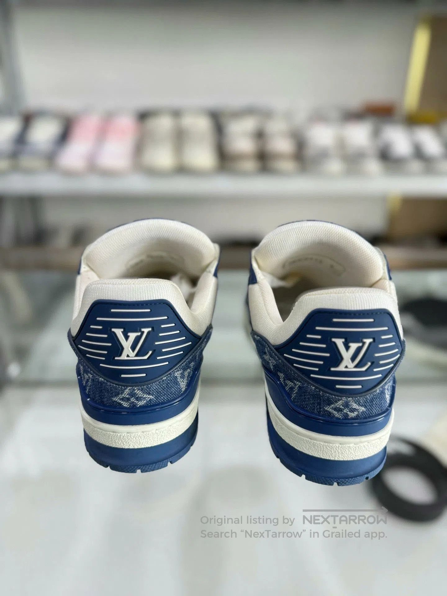 Louis Vuitton Louis Vuitton LV Trainer Blue White. Size US 9 / EU 42 - 3 Thumbnail
